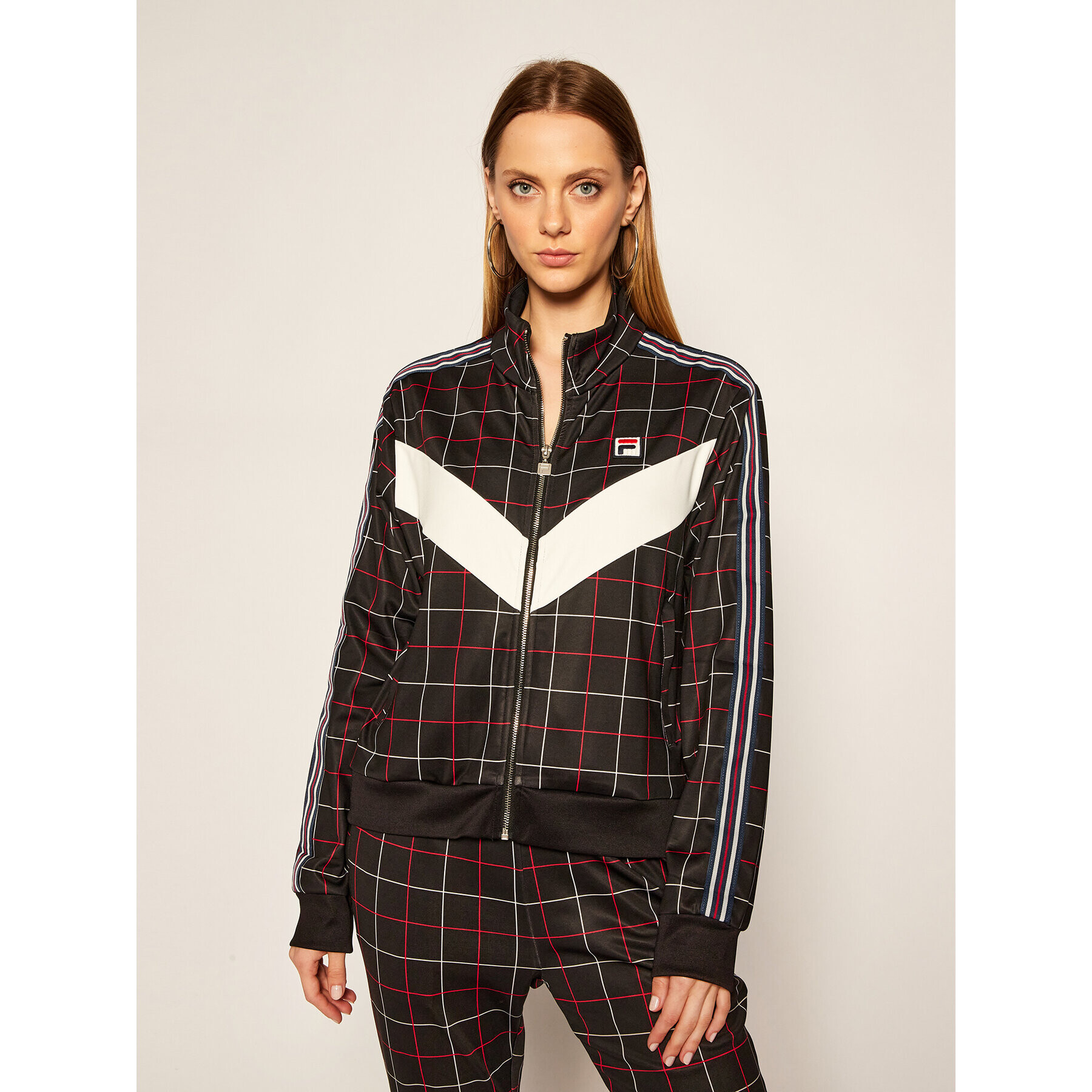 Fila Суитшърт Winta Aop 687850 Черен Regular Fit - Pepit.bg