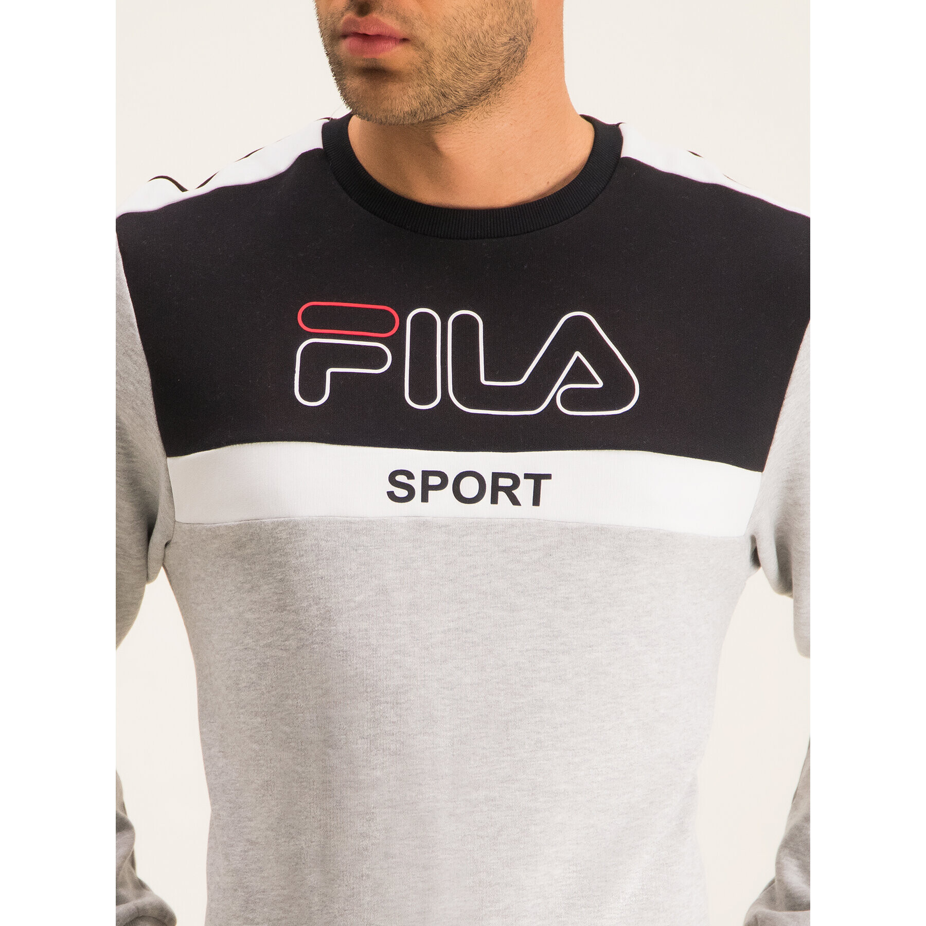 Fila Суитшърт Word 682860 Сив Regular Fit - Pepit.bg