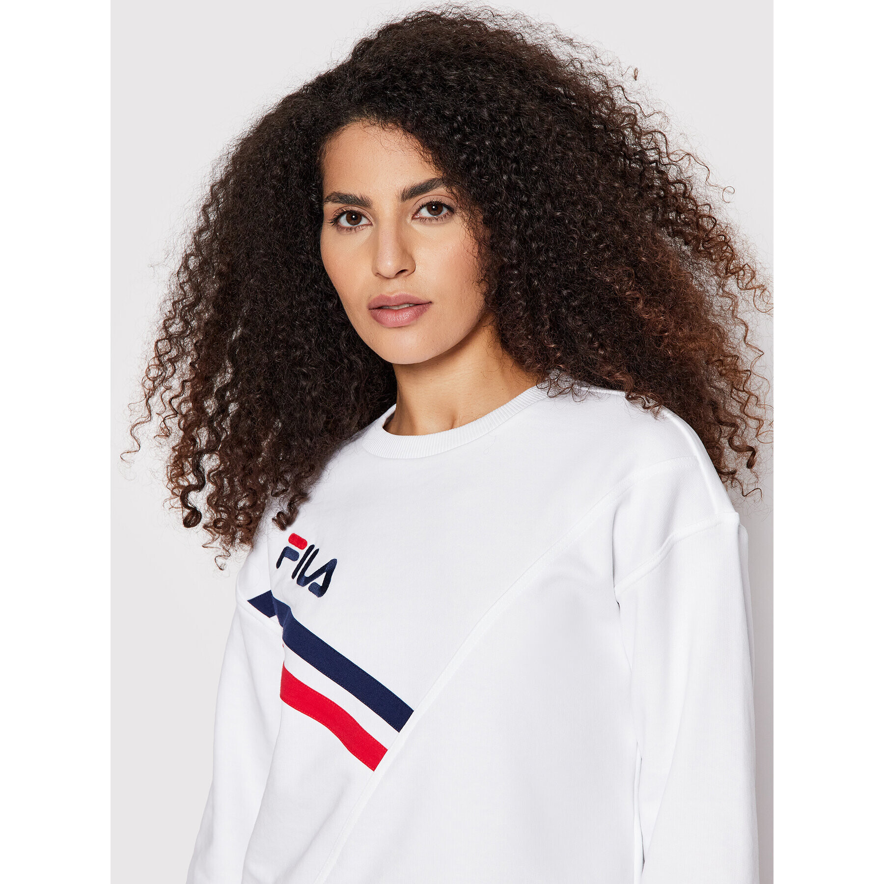 Fila Суитшърт Zittau FAW0155 Бял Relaxed Fit - Pepit.bg