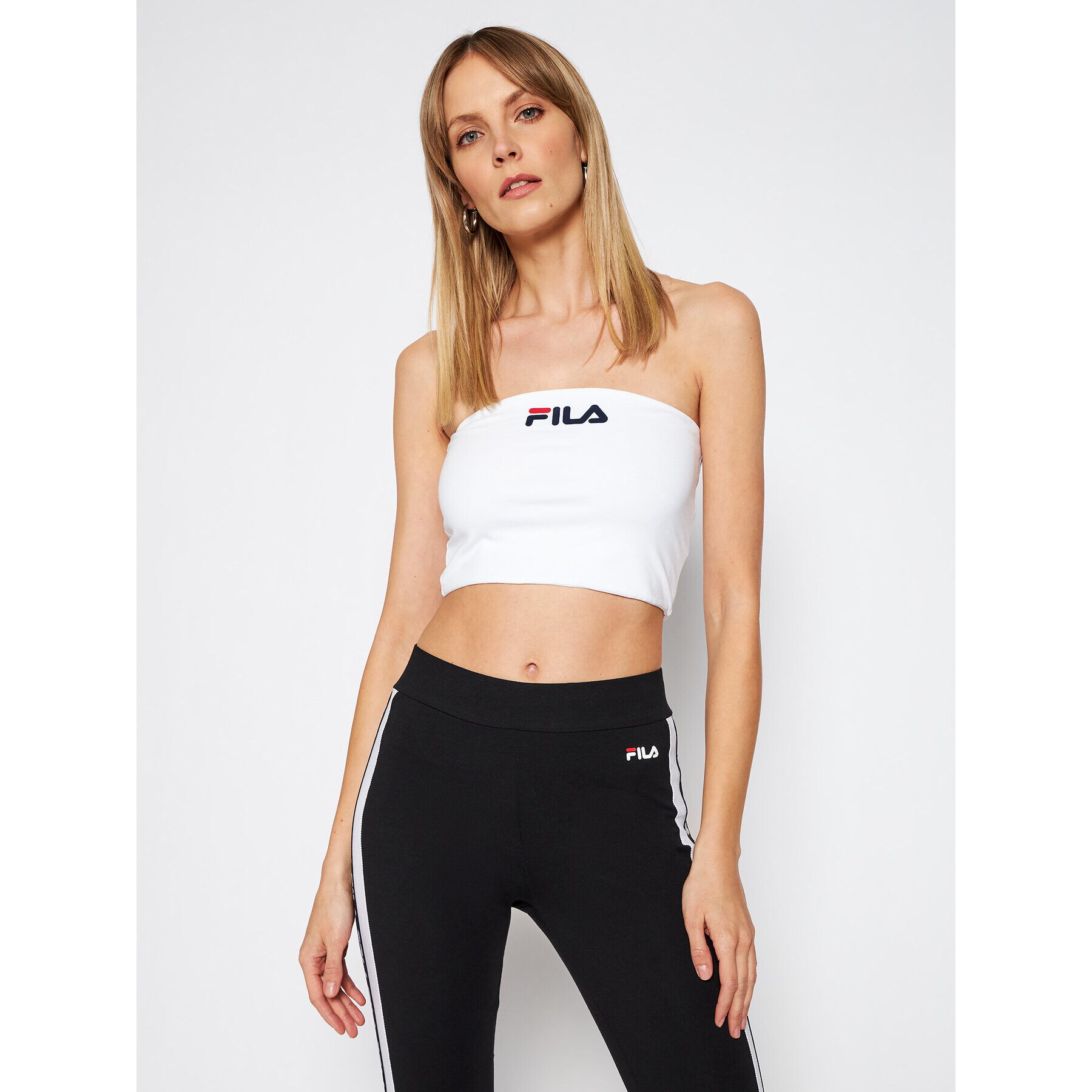 Fila Сутиен-топ Sable Bandeau 687607 Бял - Pepit.bg