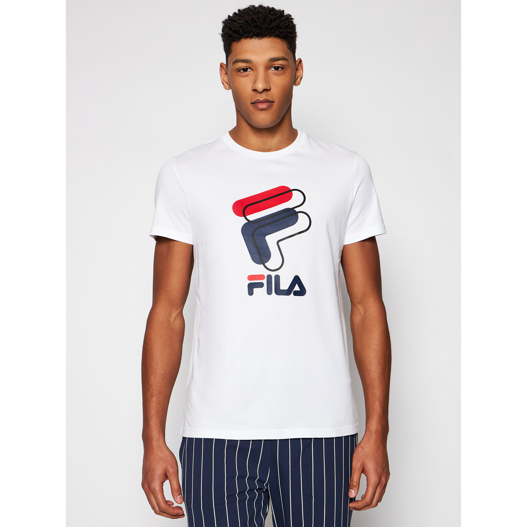 Fila Тишърт Amparo 688464 Бял Regular Fit - Pepit.bg