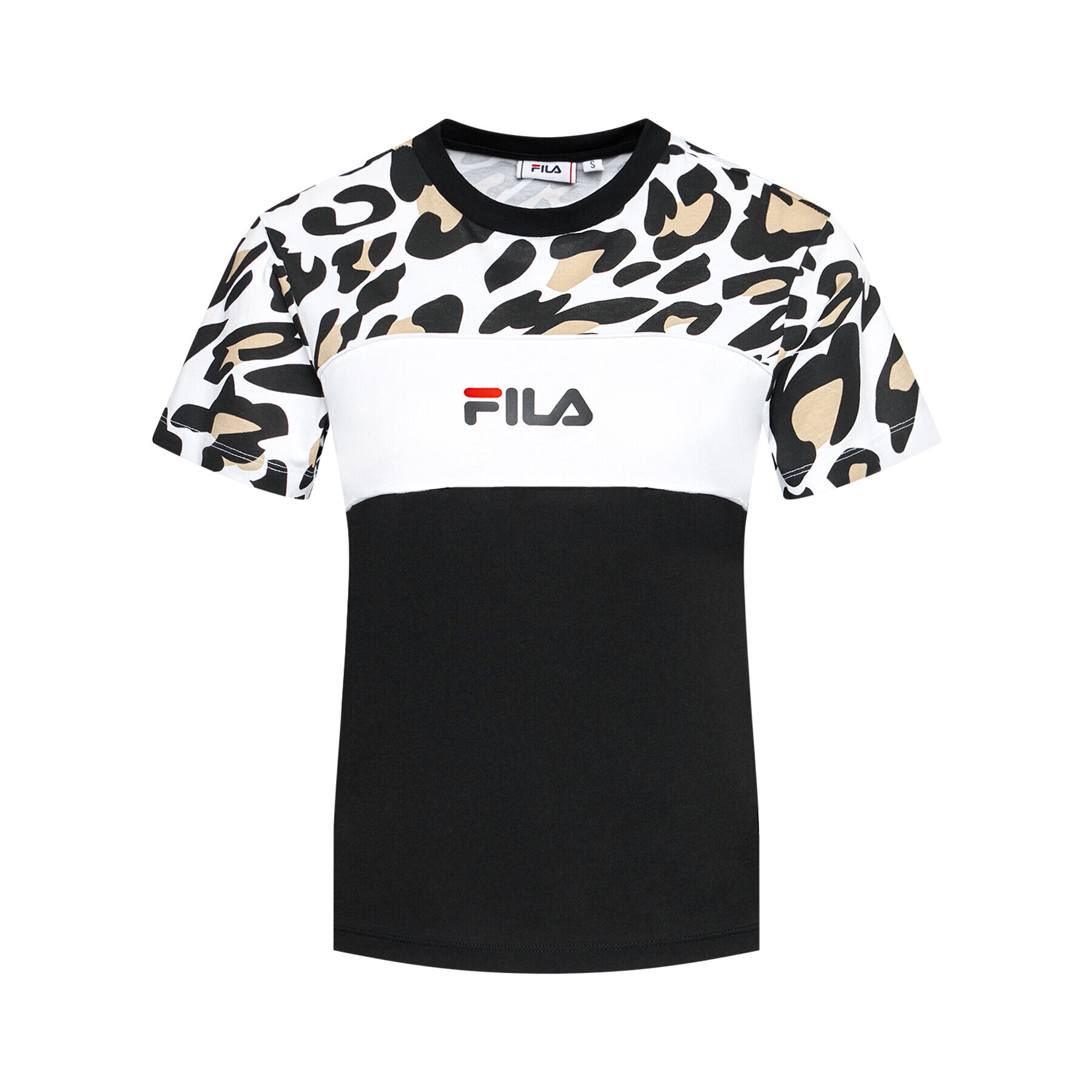 Fila Тишърт Anokia Aop Blocked 688789 Черен Regular Fit - Pepit.bg