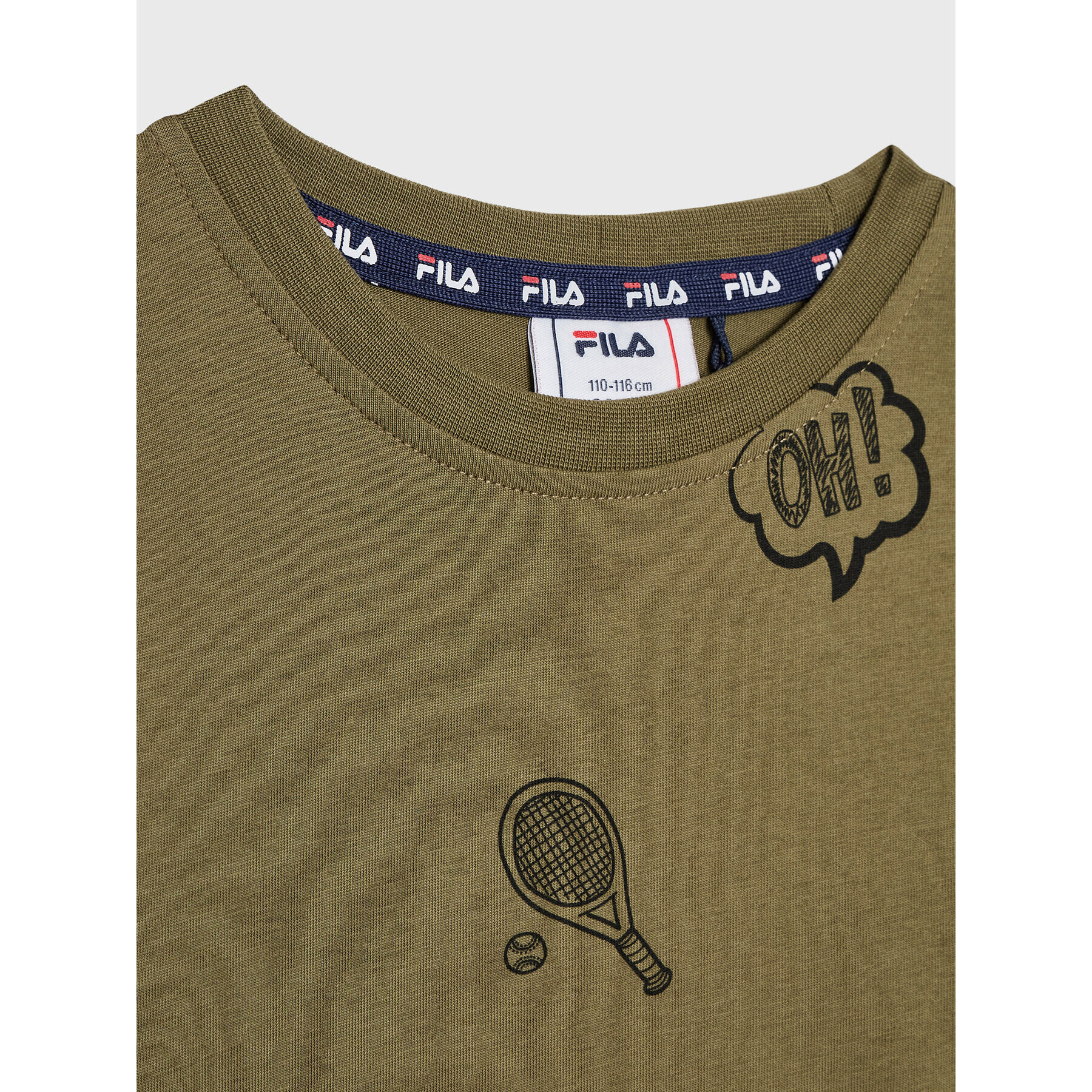 Fila Тишърт Bamberg FAK0093 Зелен Regular Fit - Pepit.bg