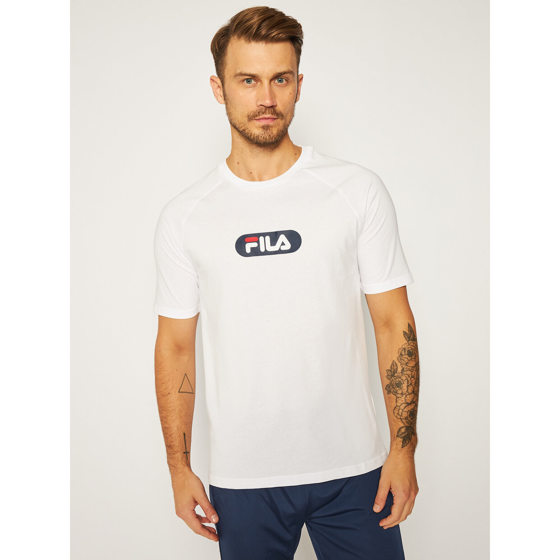 Fila Тишърт Bane Raglan 687962 Бял Regular Fit - Pepit.bg