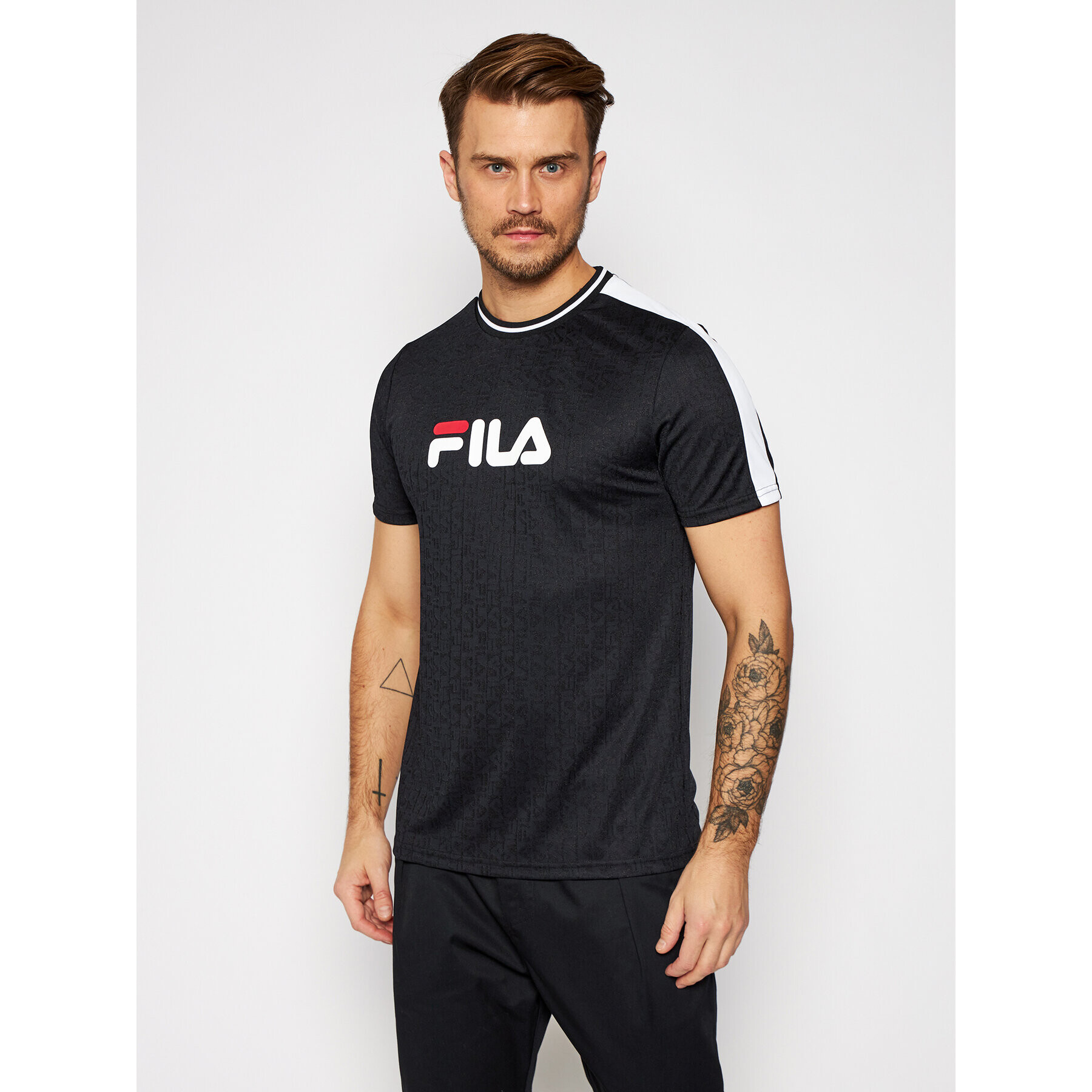 Fila Тишърт Barke 688079 Черен Regular Fit - Pepit.bg