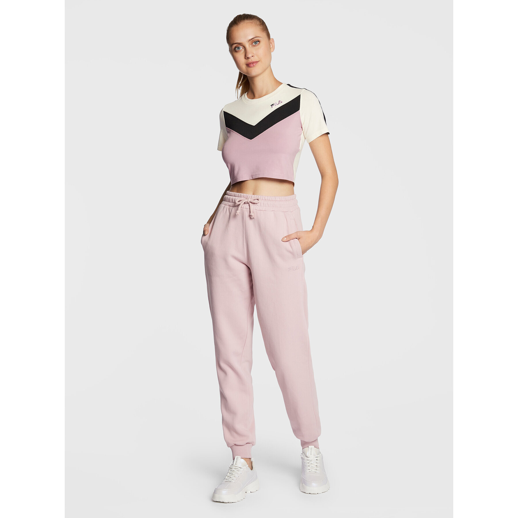 Fila Тишърт Biella FAW0272 Бял Slim Fit - Pepit.bg