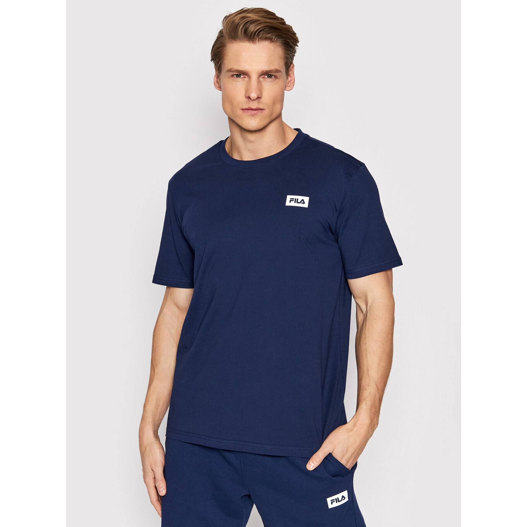 Fila Тишърт Bitlis FAM0081 Тъмносин Regular Fit - Pepit.bg