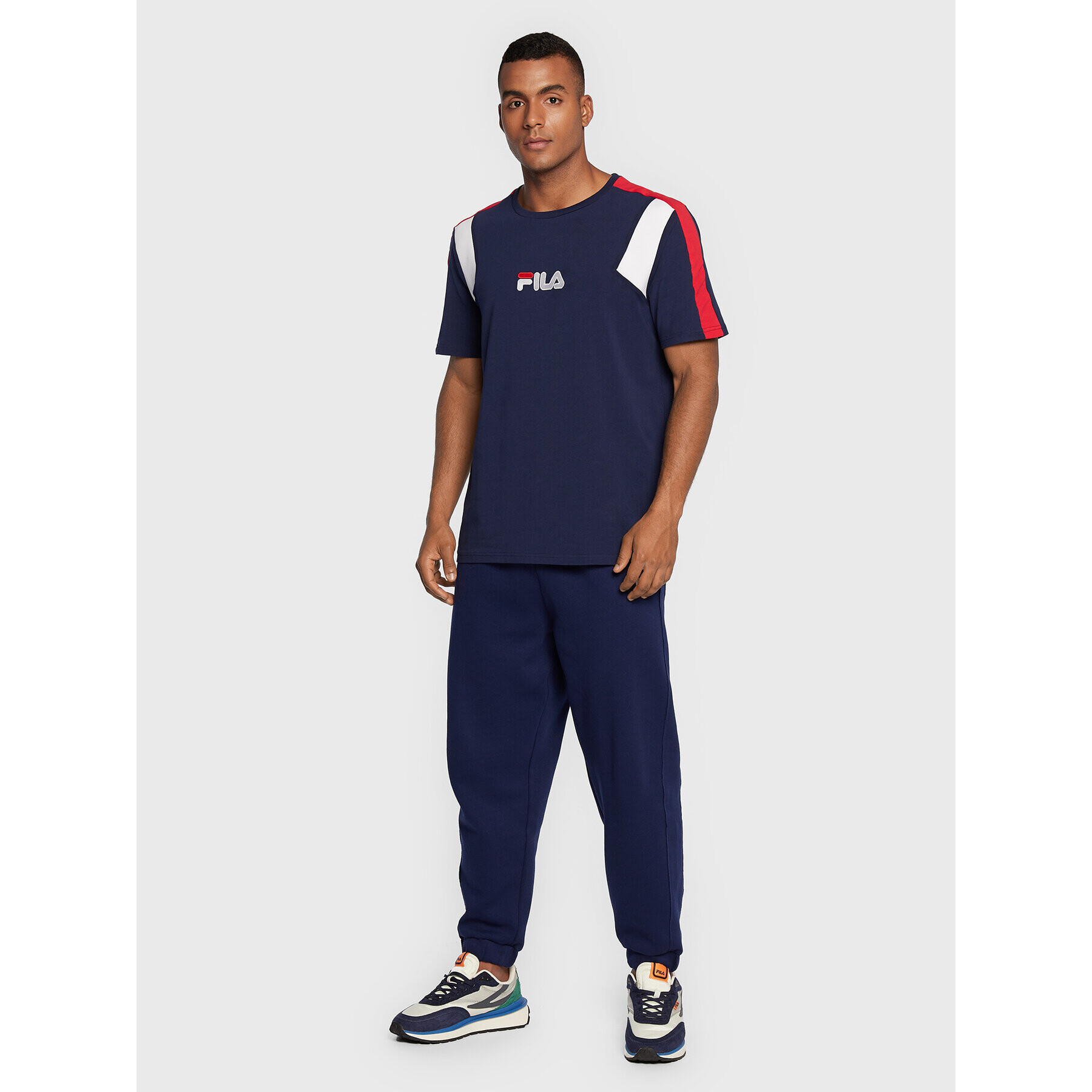 Fila Тишърт Bormio FAM0175 Тъмносин Regular Fit - Pepit.bg