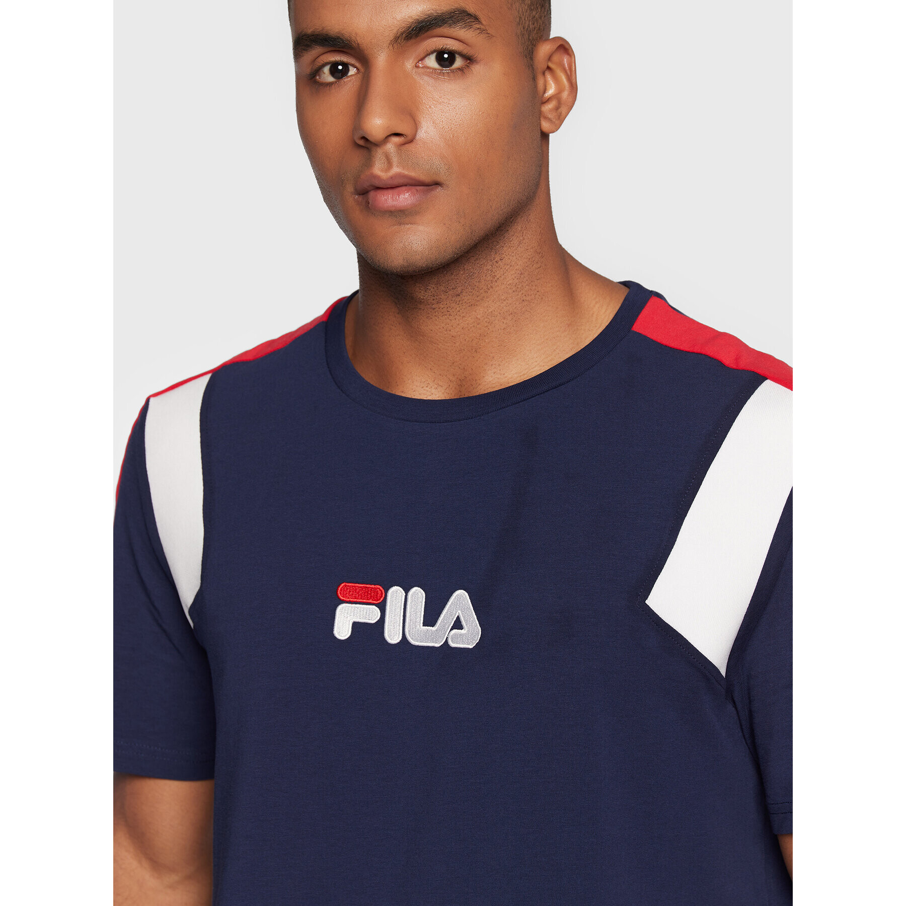 Fila Тишърт Bormio FAM0175 Тъмносин Regular Fit - Pepit.bg