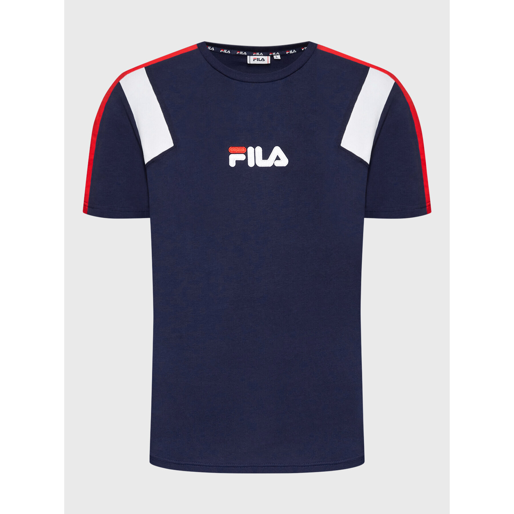 Fila Тишърт Bormio FAM0175 Тъмносин Regular Fit - Pepit.bg