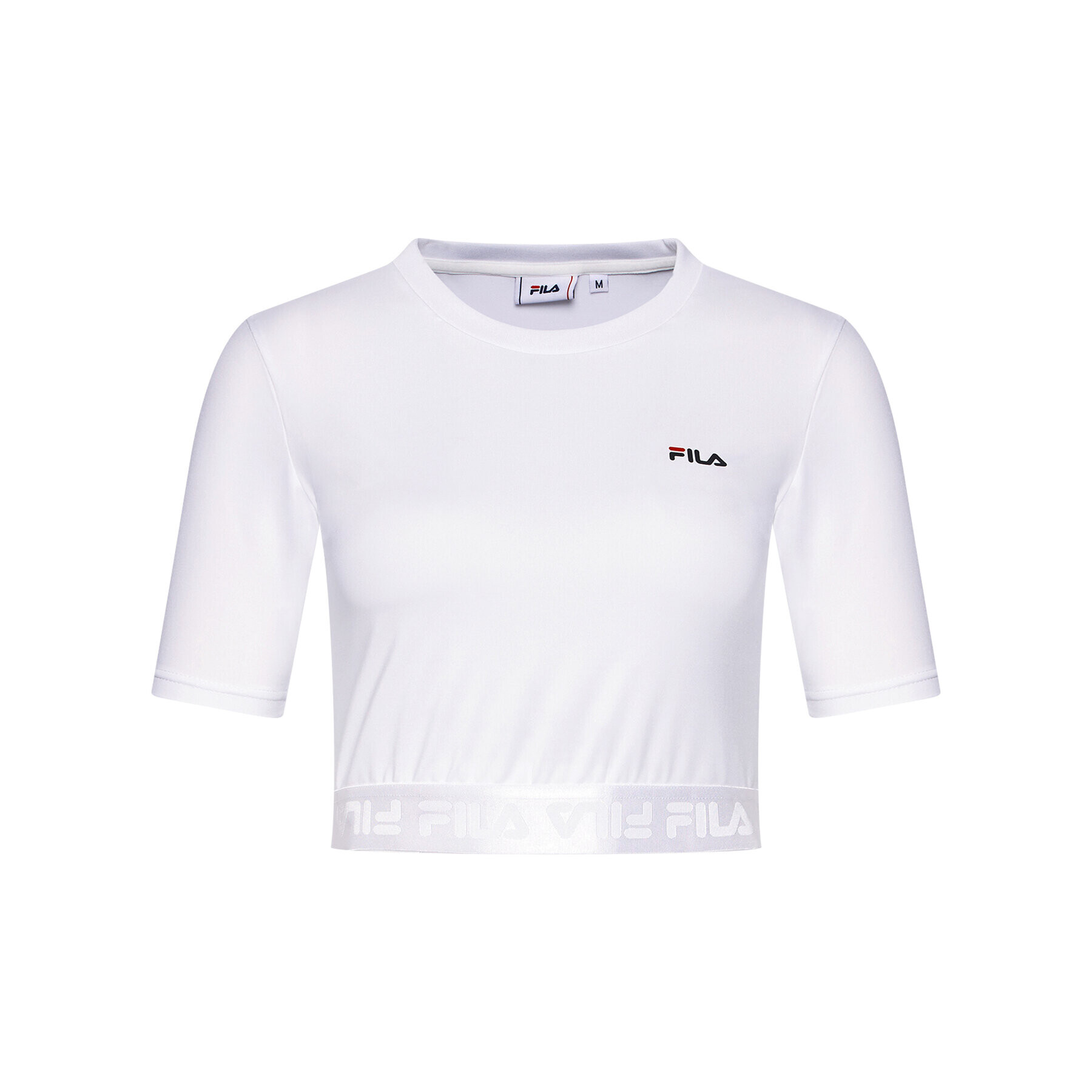 Fila Тишърт Caylin 688520 Бял Cropped Fit - Pepit.bg