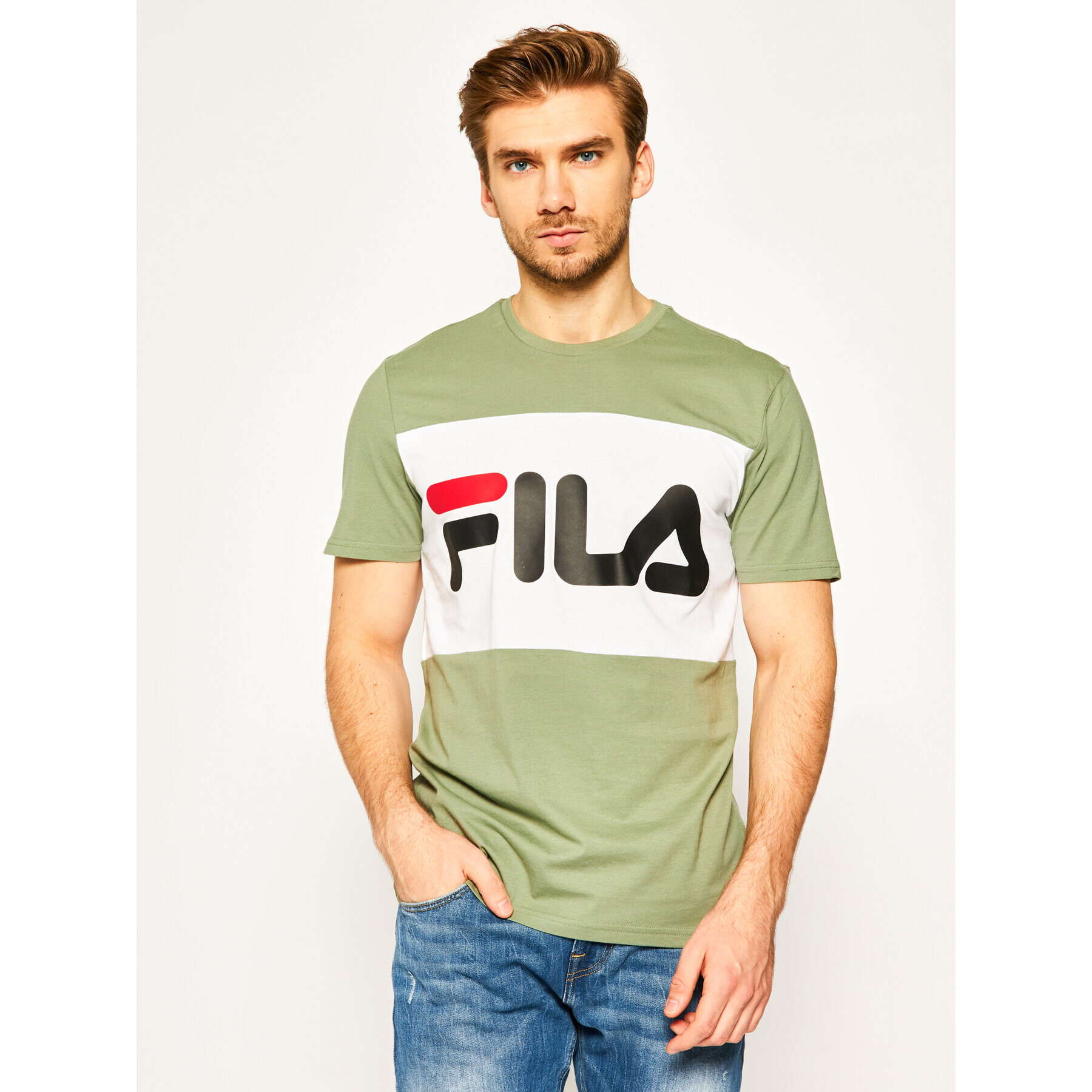 Fila Тишърт Day Tee 681244 Зелен Regular Fit - Pepit.bg