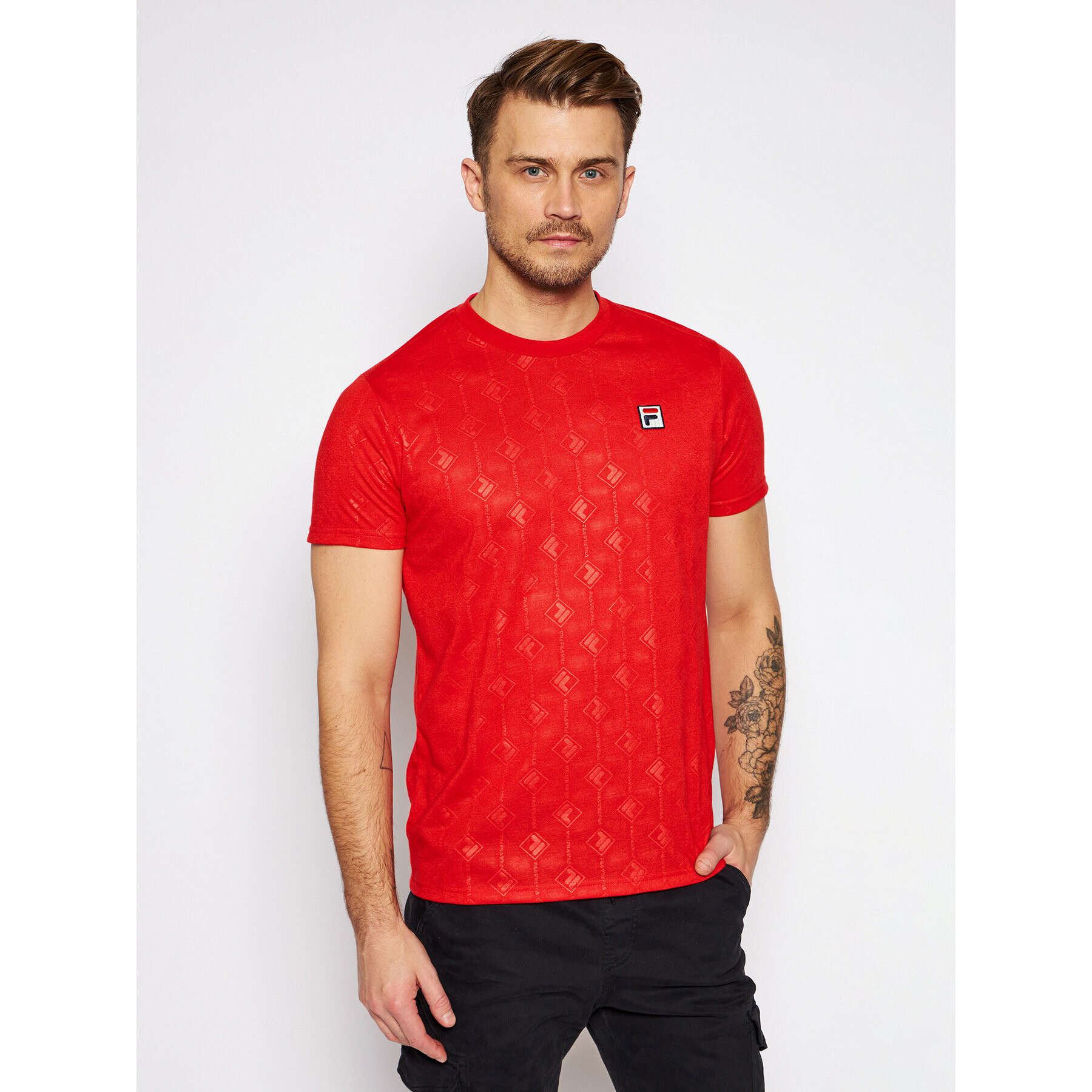 Fila Тишърт Henio Tee 687884 Червен Regular Fit - Pepit.bg