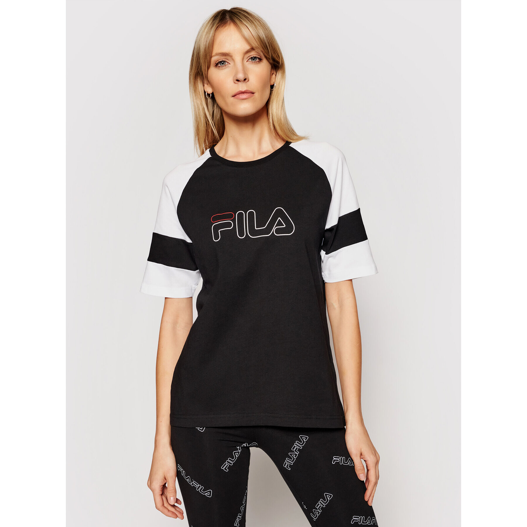 Fila Тишърт Jacklyn 683283 Черен Regular Fit - Pepit.bg