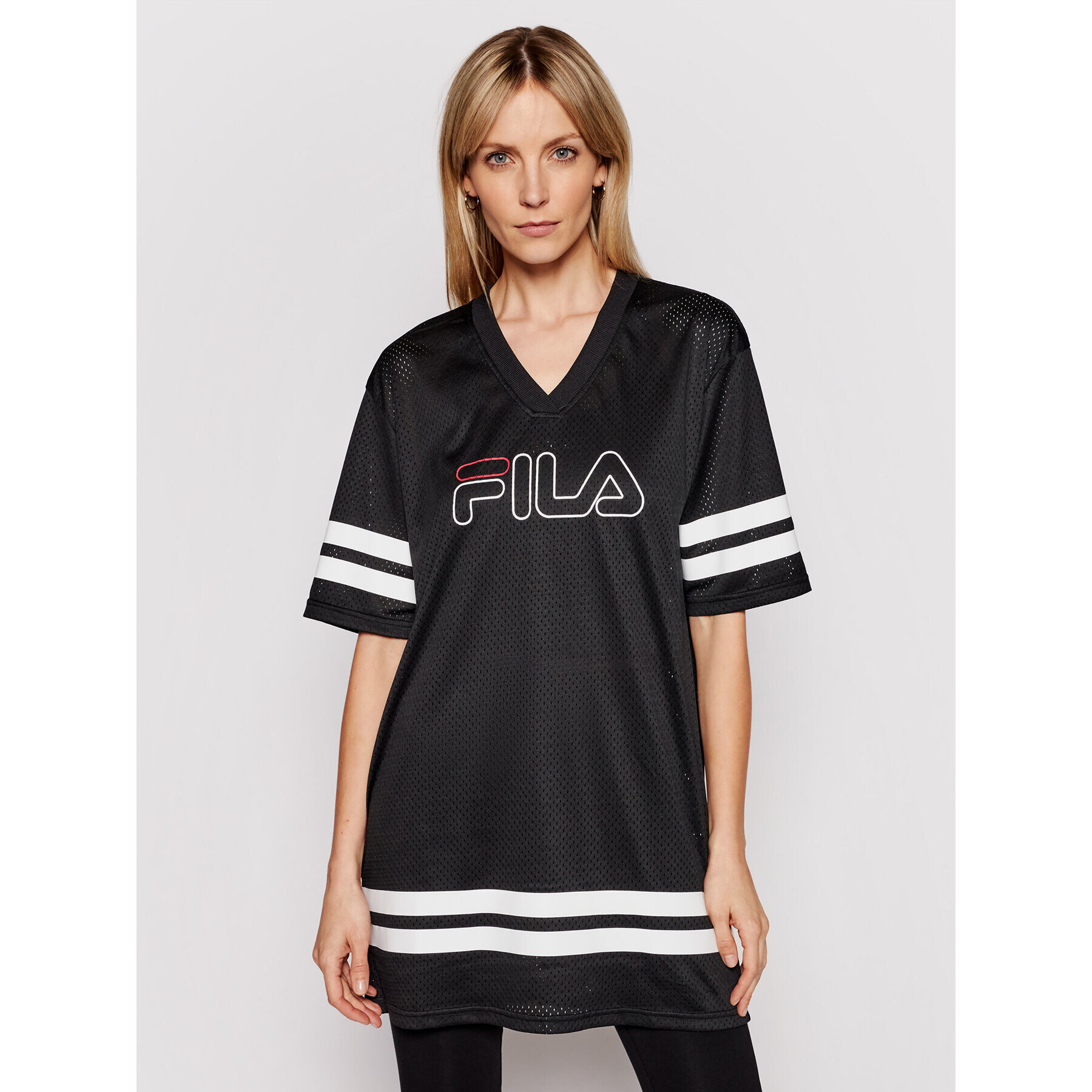 Fila Тишърт Jala 683299 Черен Oversize - Pepit.bg