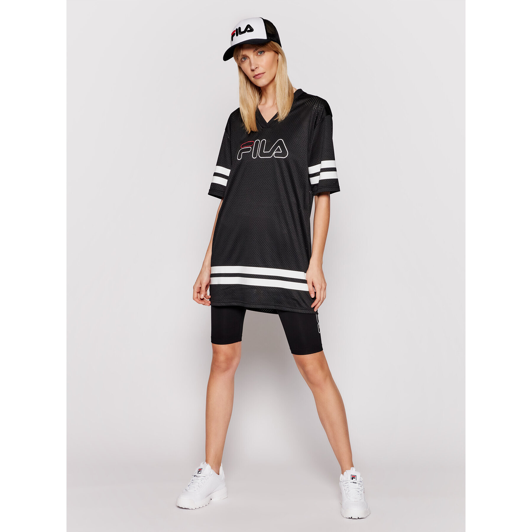 Fila Тишърт Jala 683299 Черен Oversize - Pepit.bg