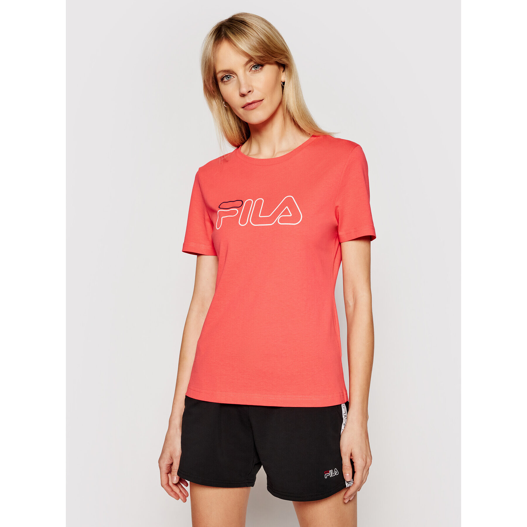 Fila Тишърт Ladan 683179 Оранжев Regular Fit - Pepit.bg