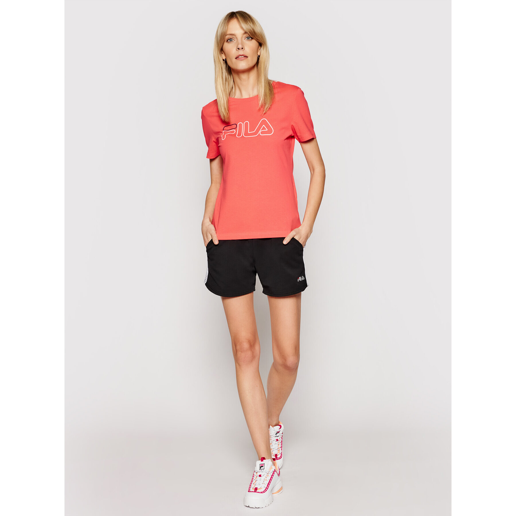 Fila Тишърт Ladan 683179 Оранжев Regular Fit - Pepit.bg