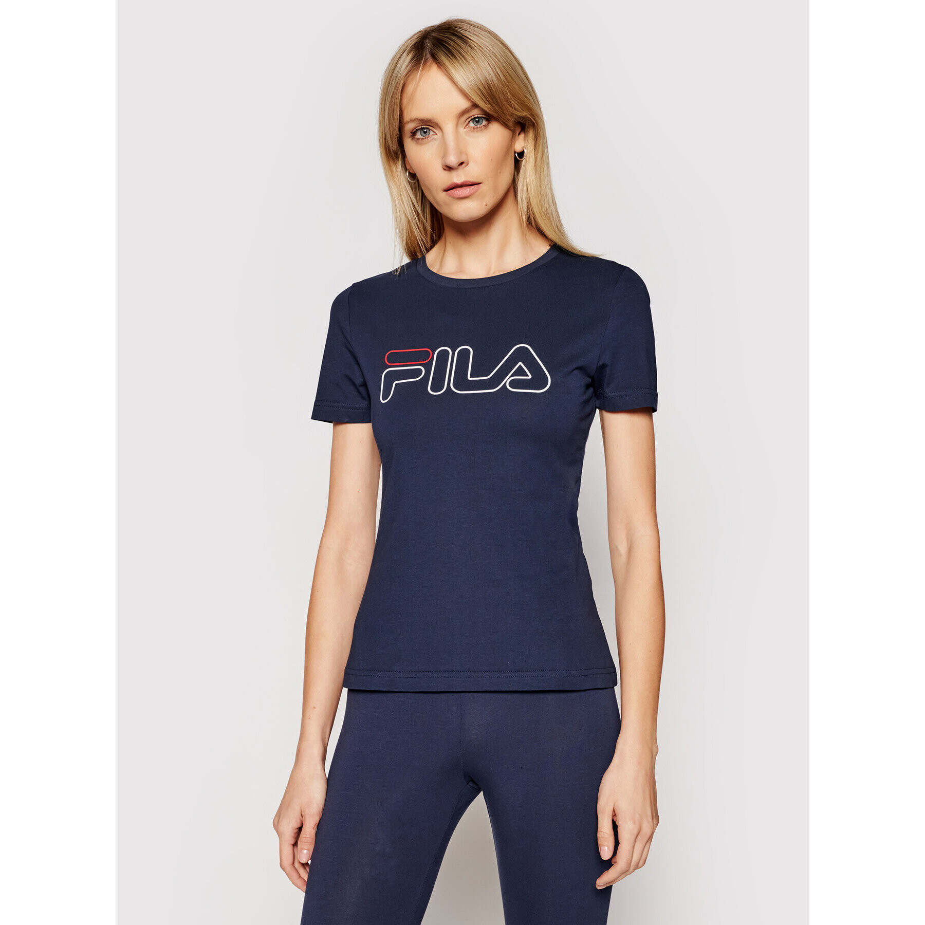 Fila Тишърт Ladan Tee 683179 Тъмносин Regular Fit - Pepit.bg