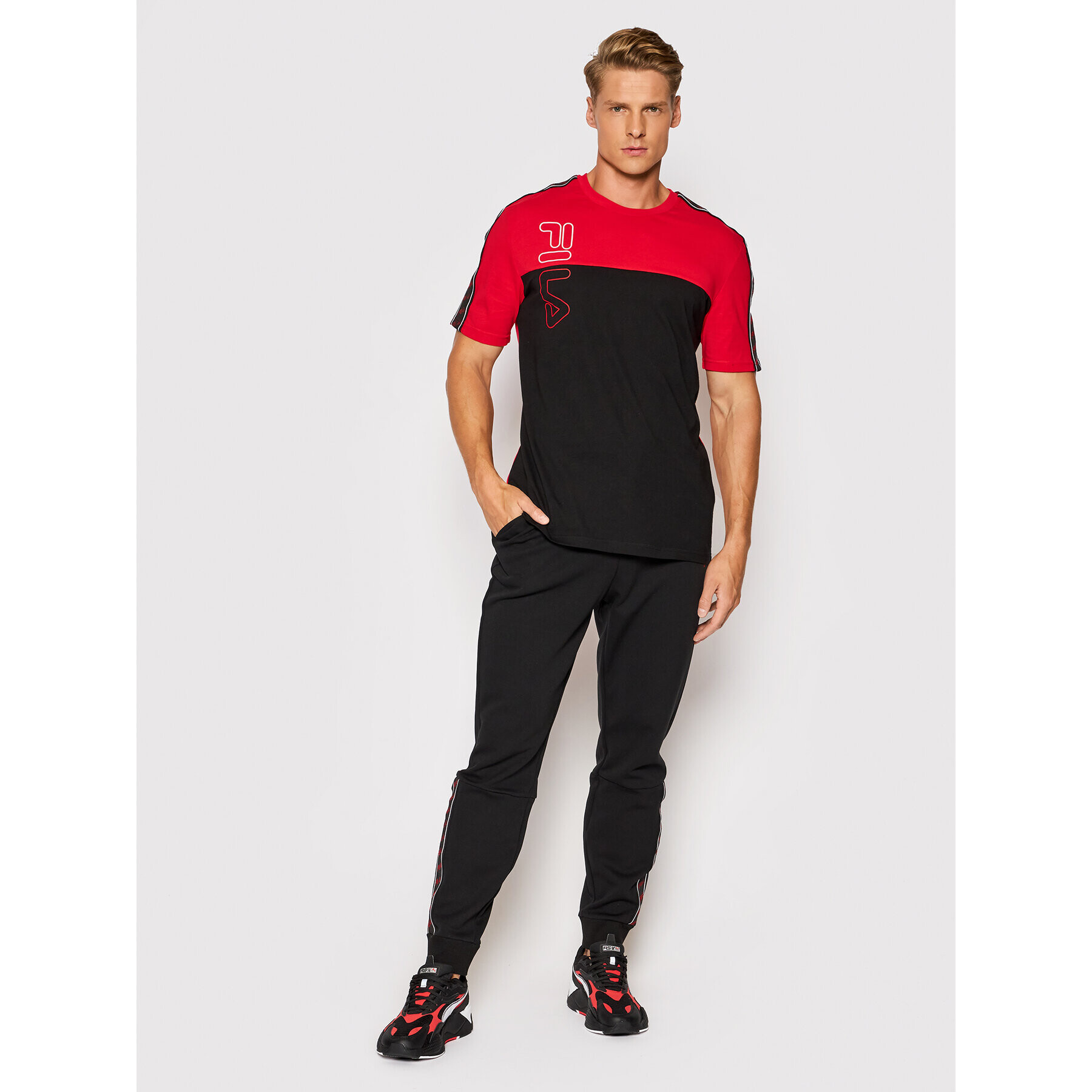 Fila Тишърт Ojas 683481 Червен Regular Fit - Pepit.bg