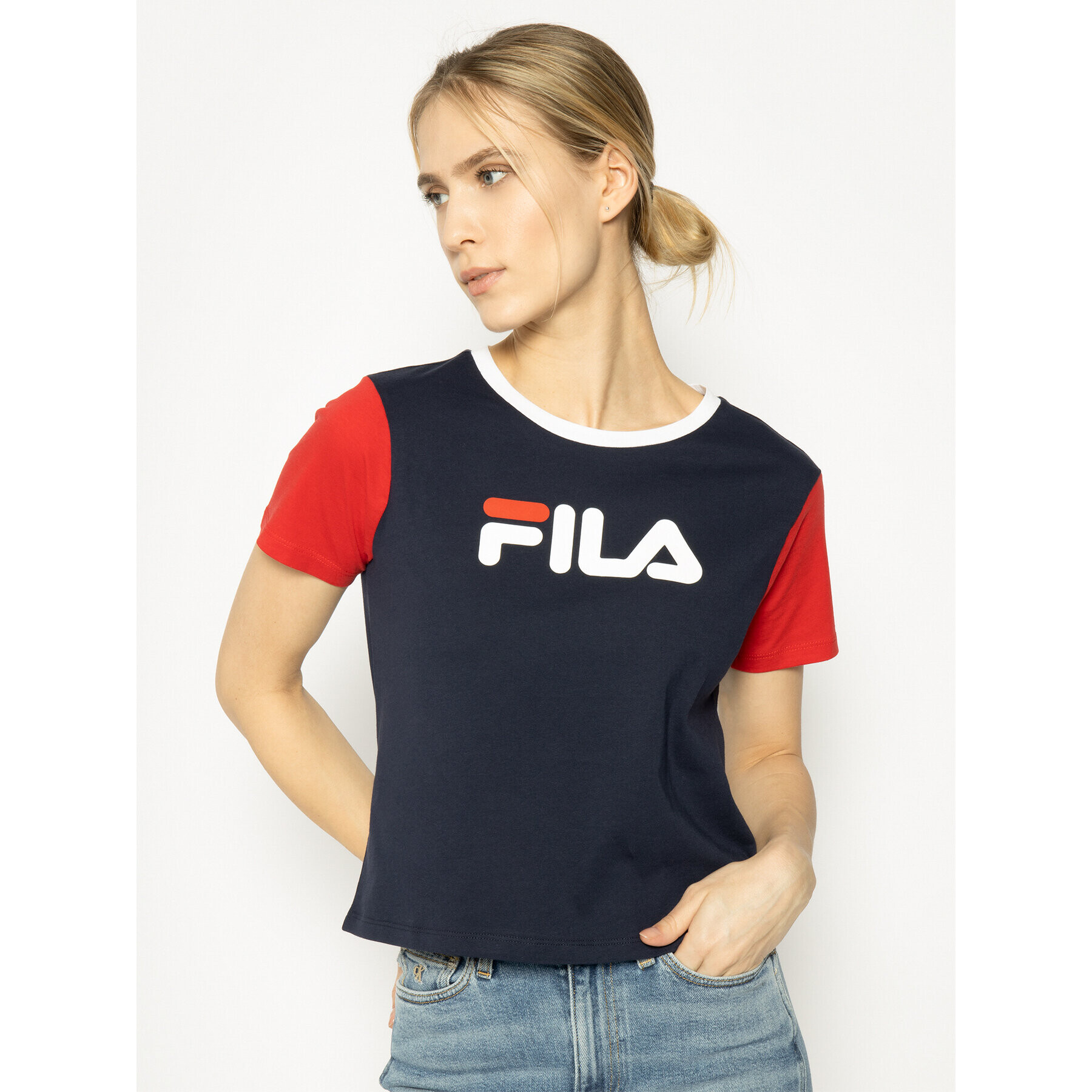 Fila Тишърт Salome 687614 Тъмносин Regular Fit - Pepit.bg