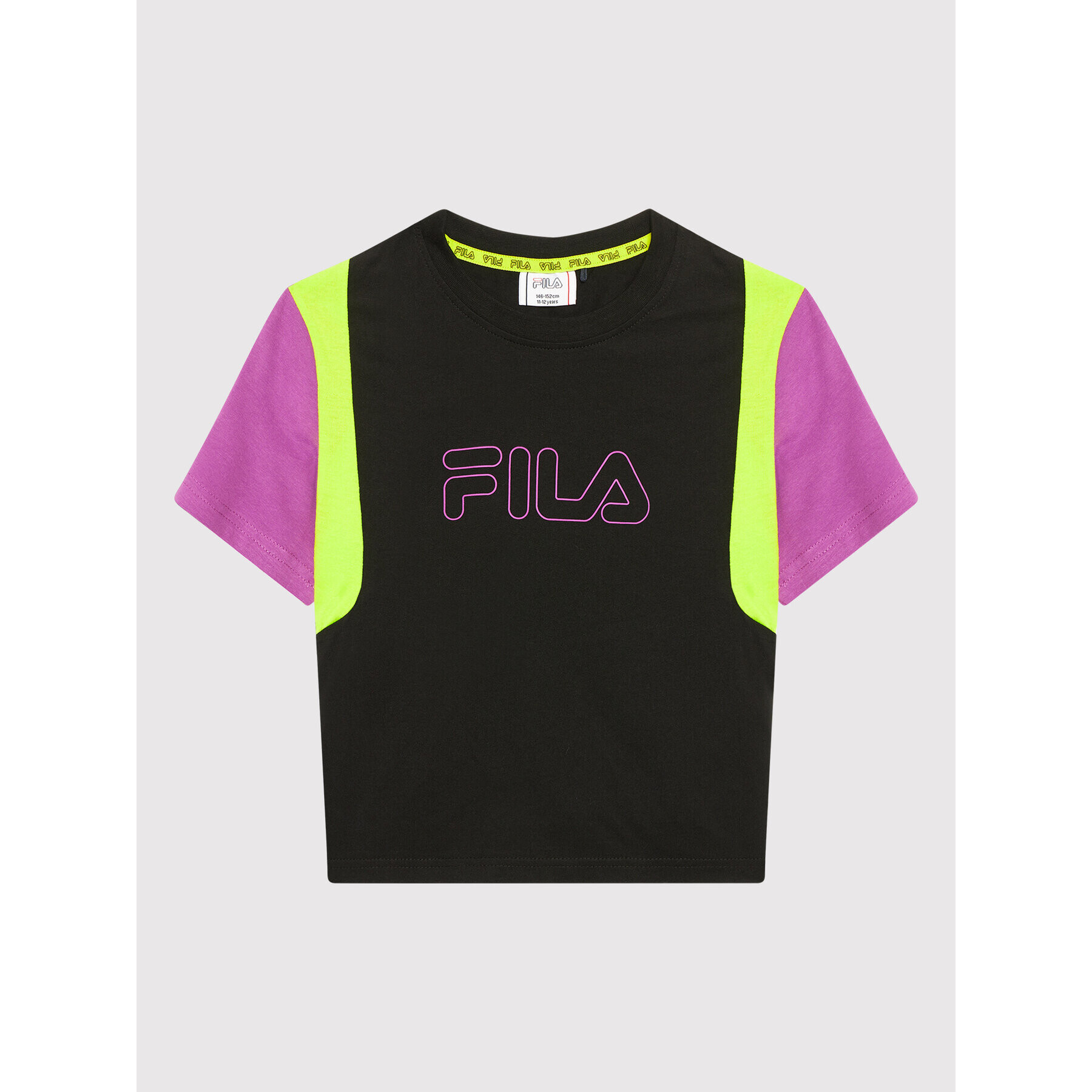 Fila Тишърт Samara Blocked 683419 Черен Regular Fit - Pepit.bg