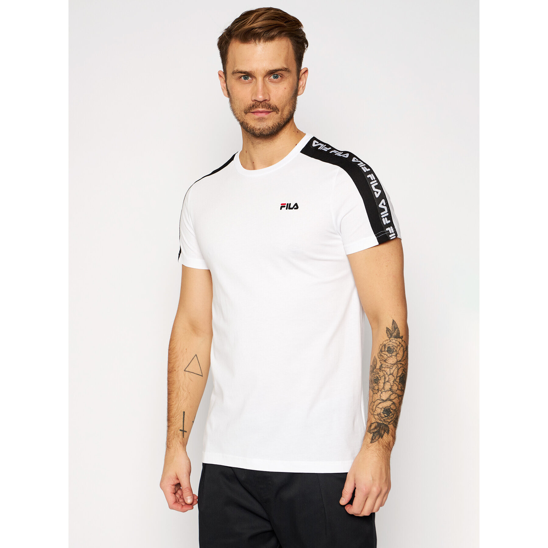 Fila Тишърт Thanos 687700 Бял Regular Fit - Pepit.bg