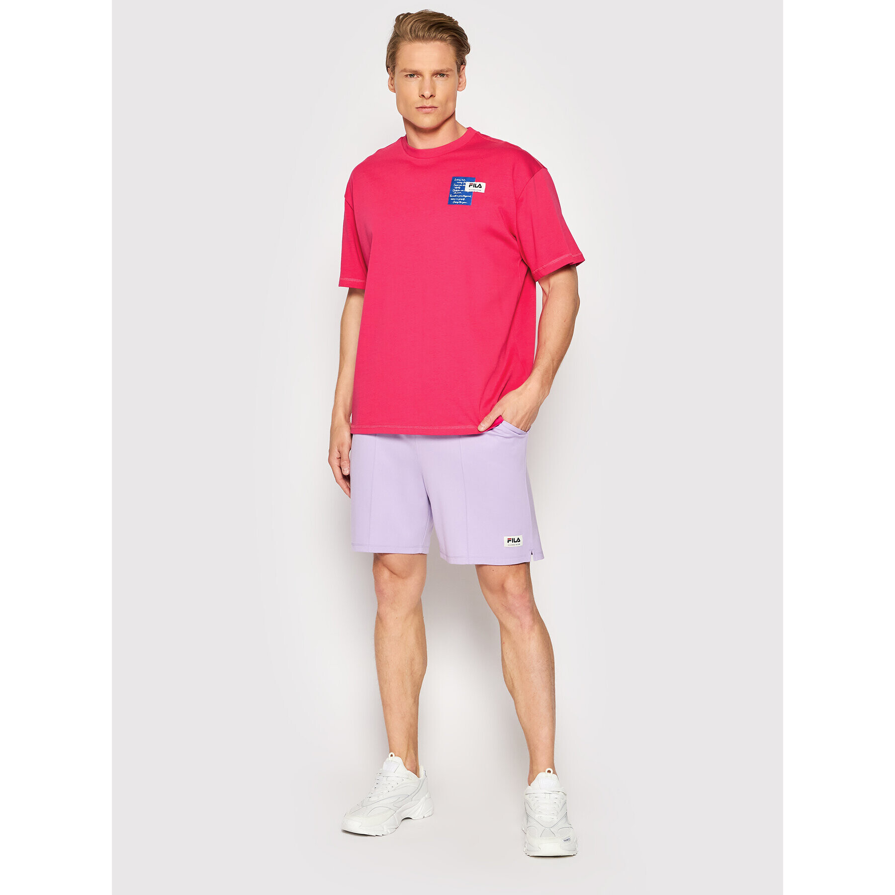 Fila Тишърт Trabzon FAM0005 Розов Relaxed Fit - Pepit.bg