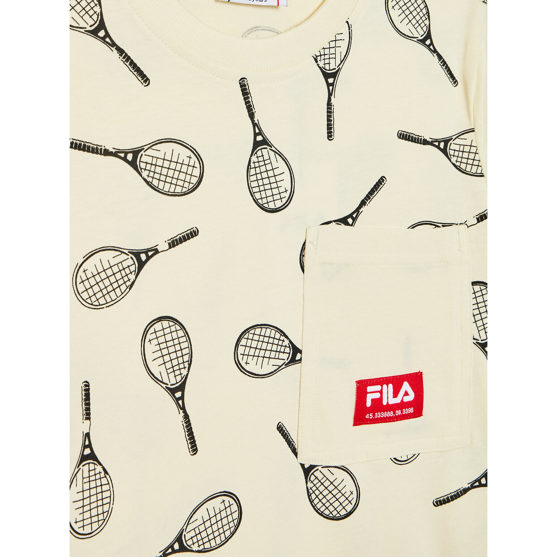 Fila Тишърт Tribeg Aop FAT0040 Жълт Regular Fit - Pepit.bg