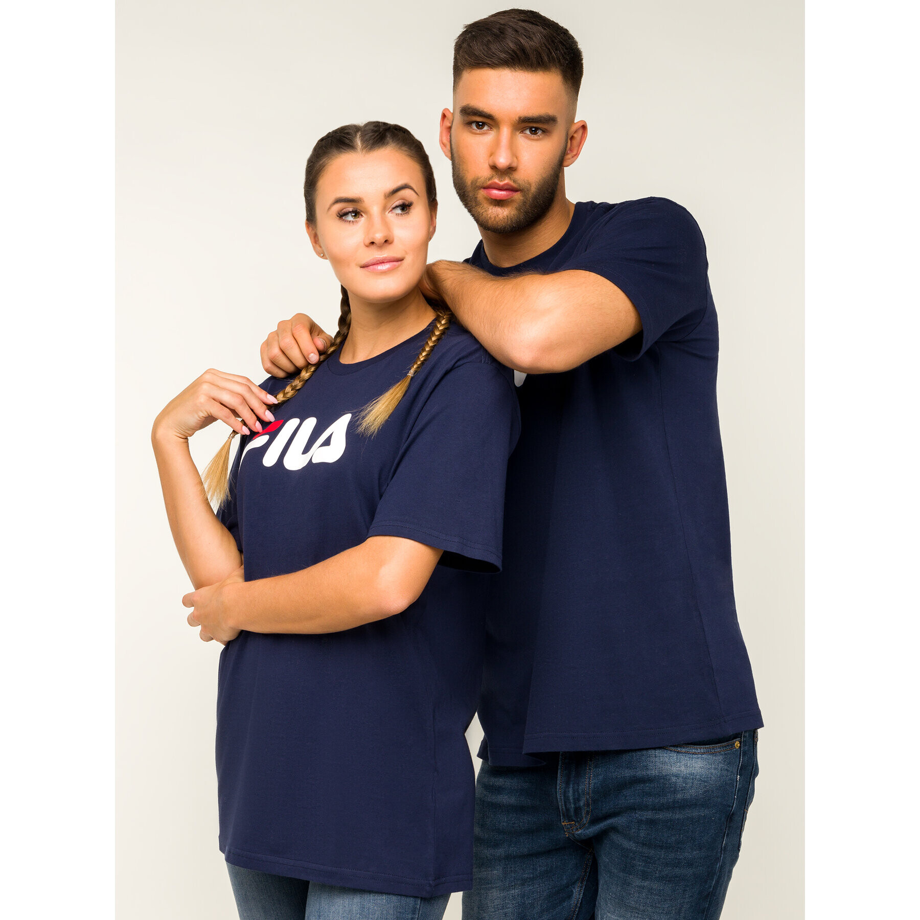 Fila Тишърт Unisex 681093 Тъмносин Regular Fit - Pepit.bg