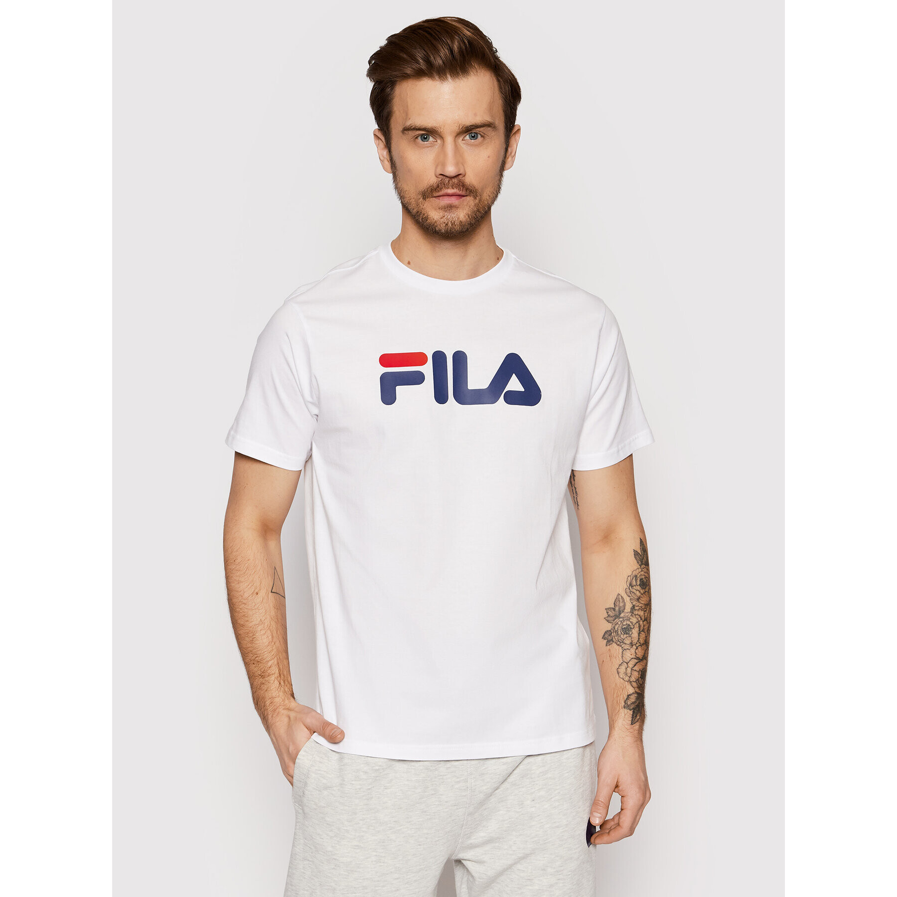 Fila Тишърт Unisex Bellano FAU0067 Бял Regular Fit - Pepit.bg