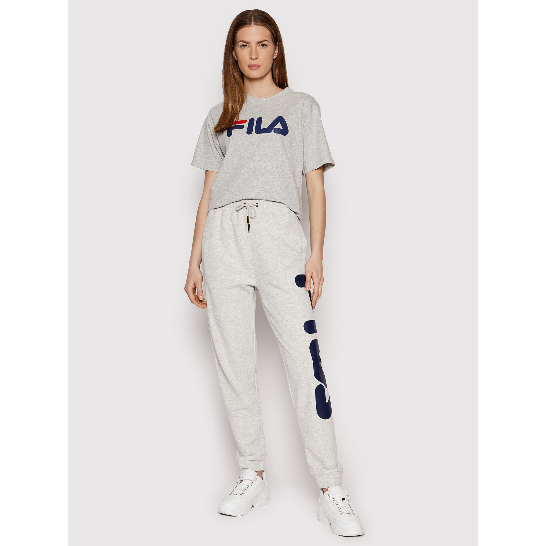 Fila Тишърт Unisex Bellano FAU0067 Сив Regular Fit - Pepit.bg