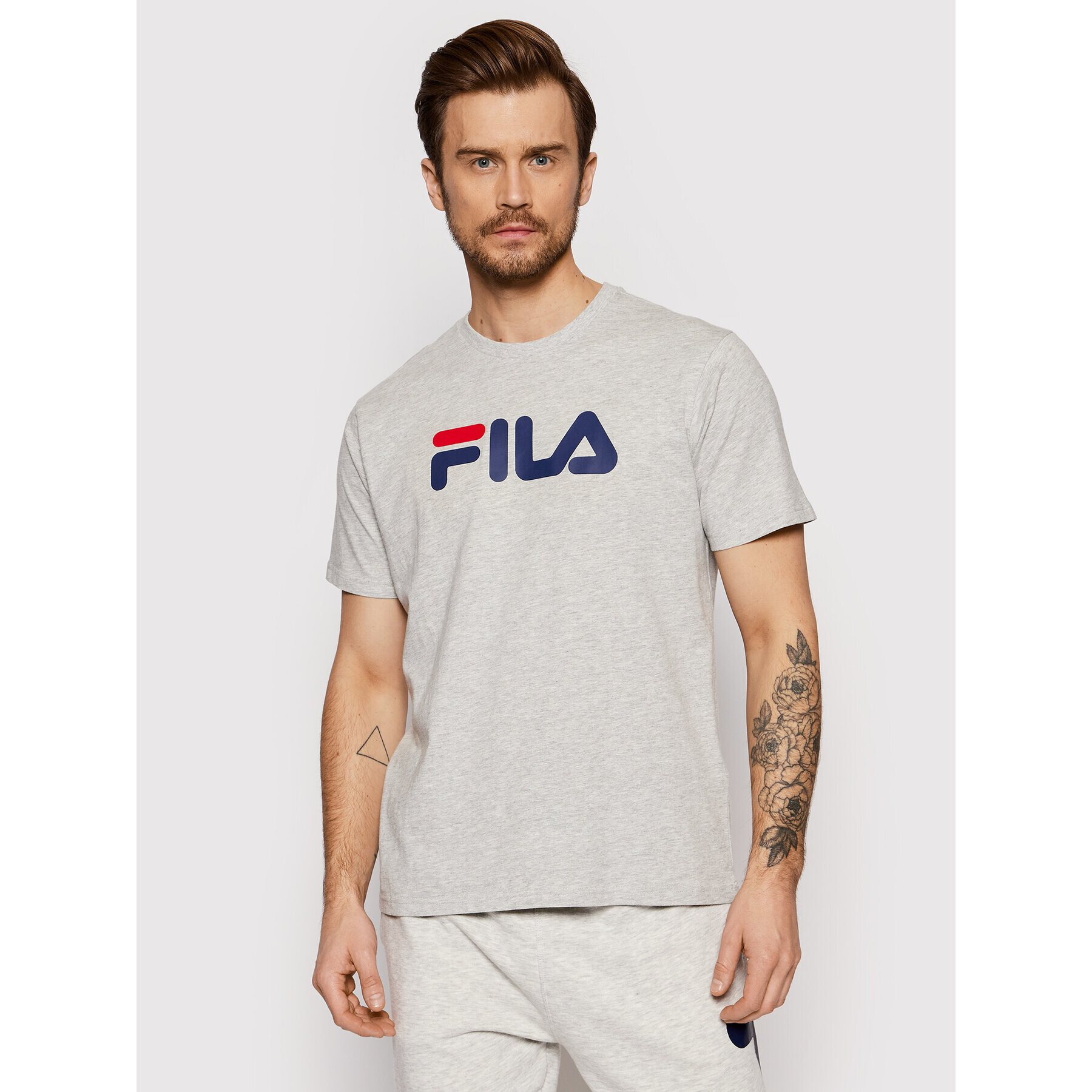 Fila Тишърт Unisex Bellano FAU0067 Сив Regular Fit - Pepit.bg