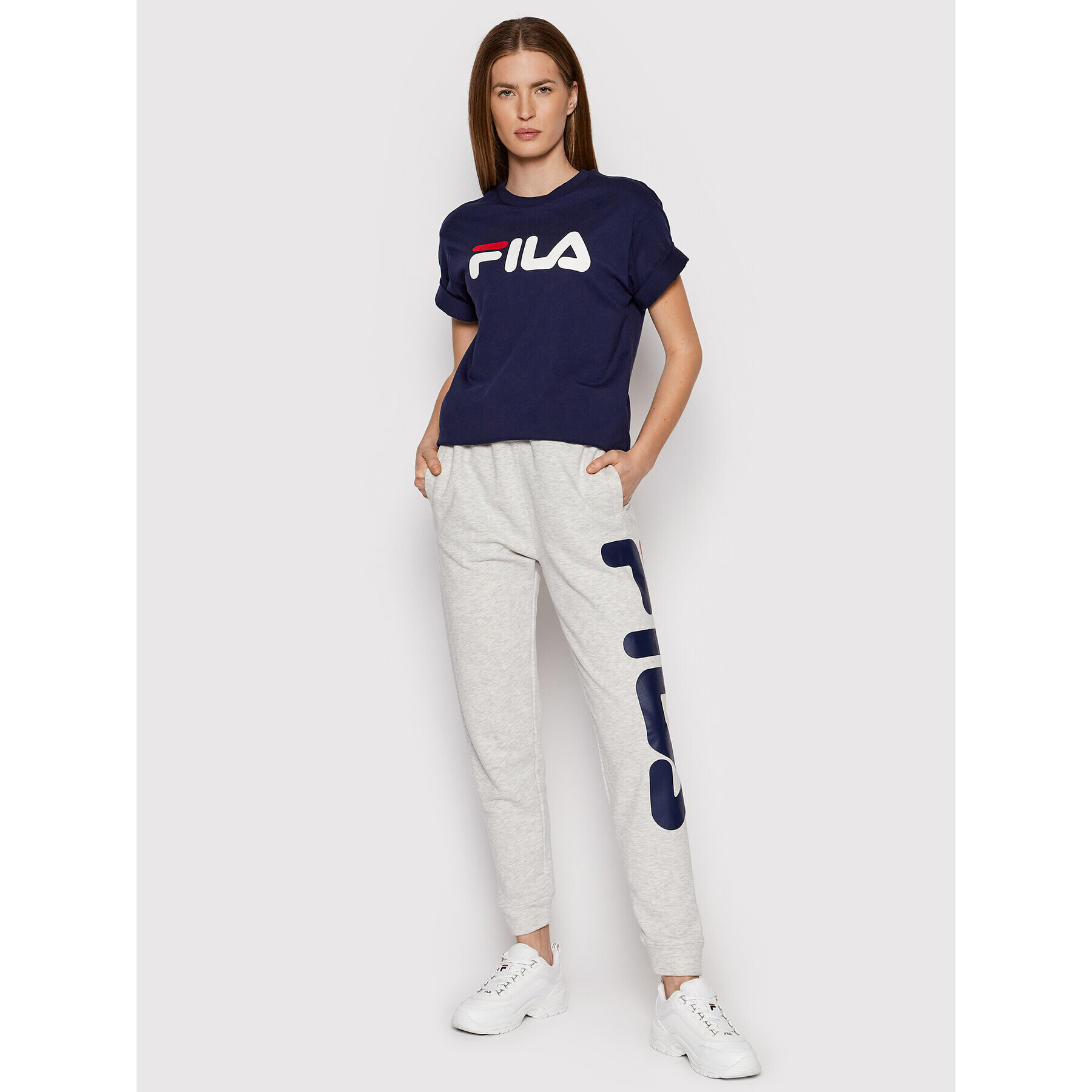 Fila Тишърт Unisex Bellano FAU0067 Тъмносин Regular Fit - Pepit.bg