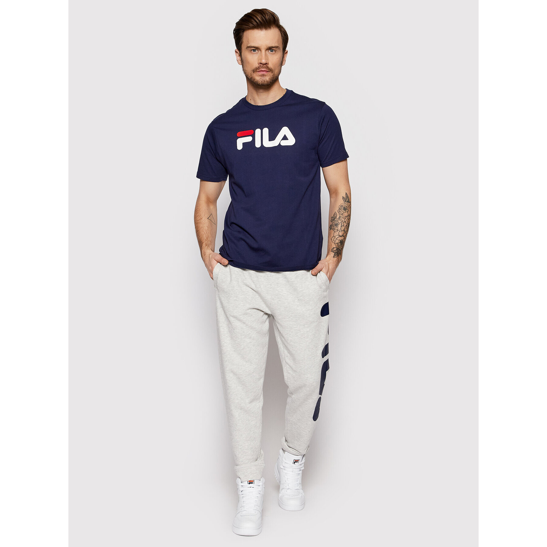 Fila Тишърт Unisex Bellano FAU0067 Тъмносин Regular Fit - Pepit.bg