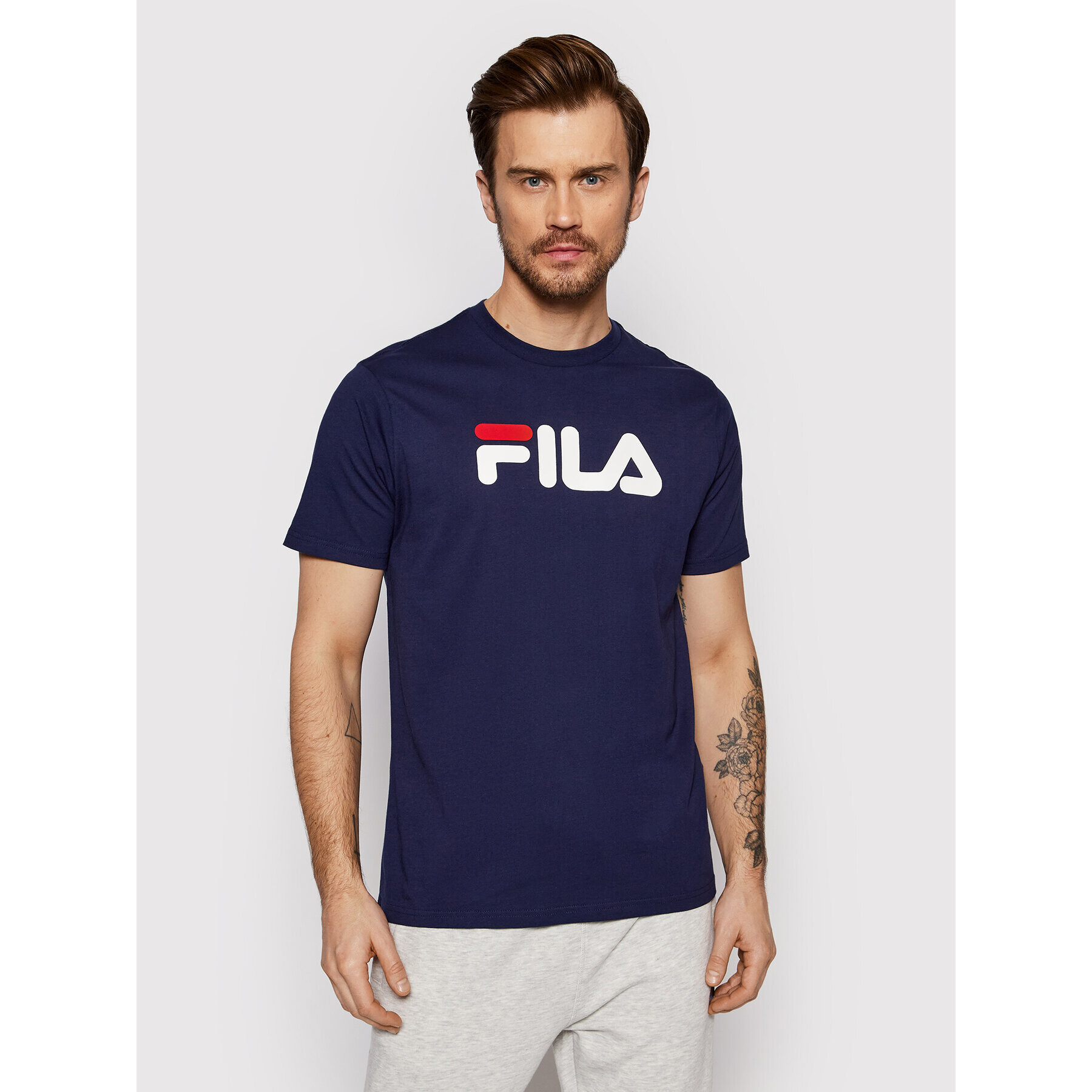 Fila Тишърт Unisex Bellano FAU0067 Тъмносин Regular Fit - Pepit.bg