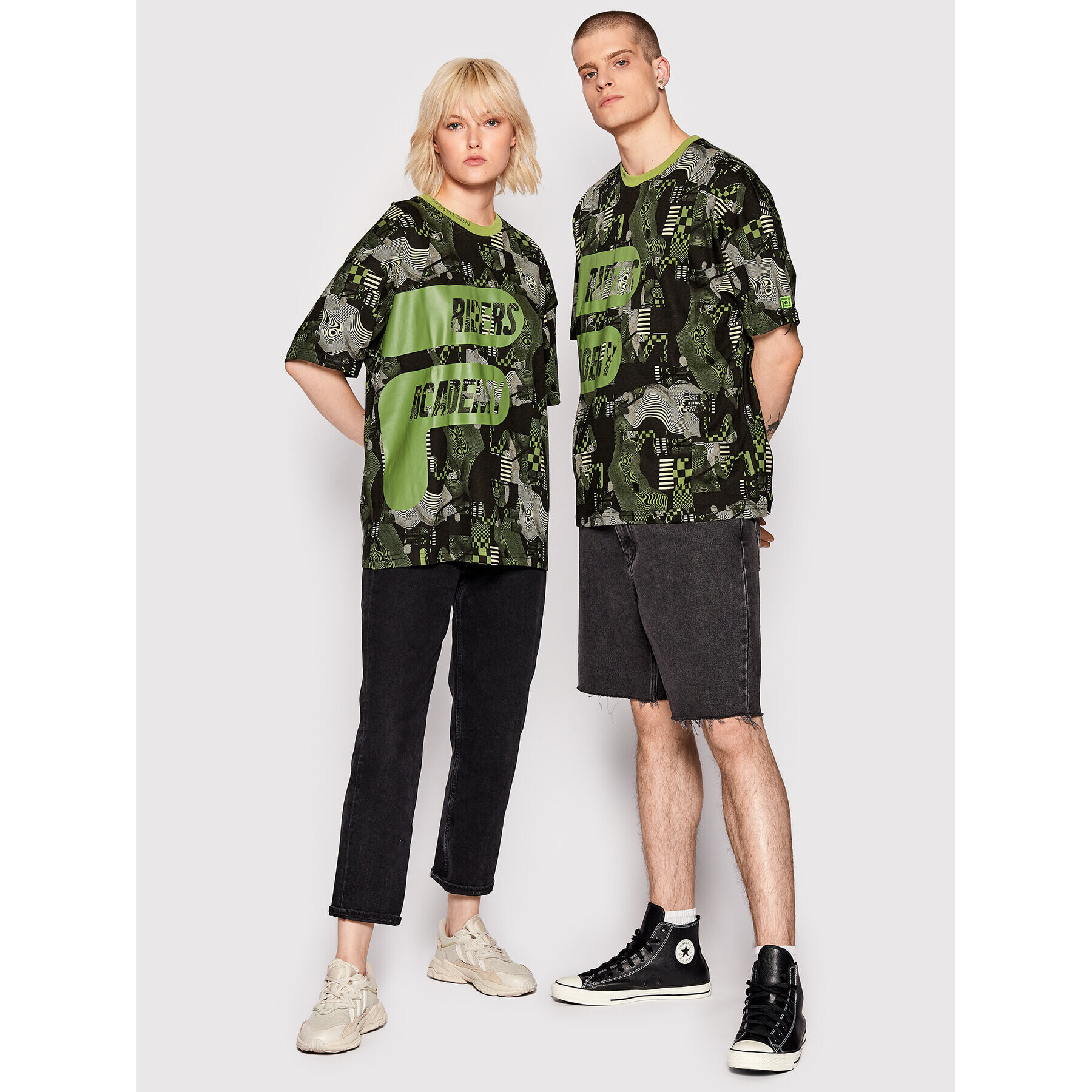 Fila Тишърт Unisex FAU0096 Зелен Oversize - Pepit.bg