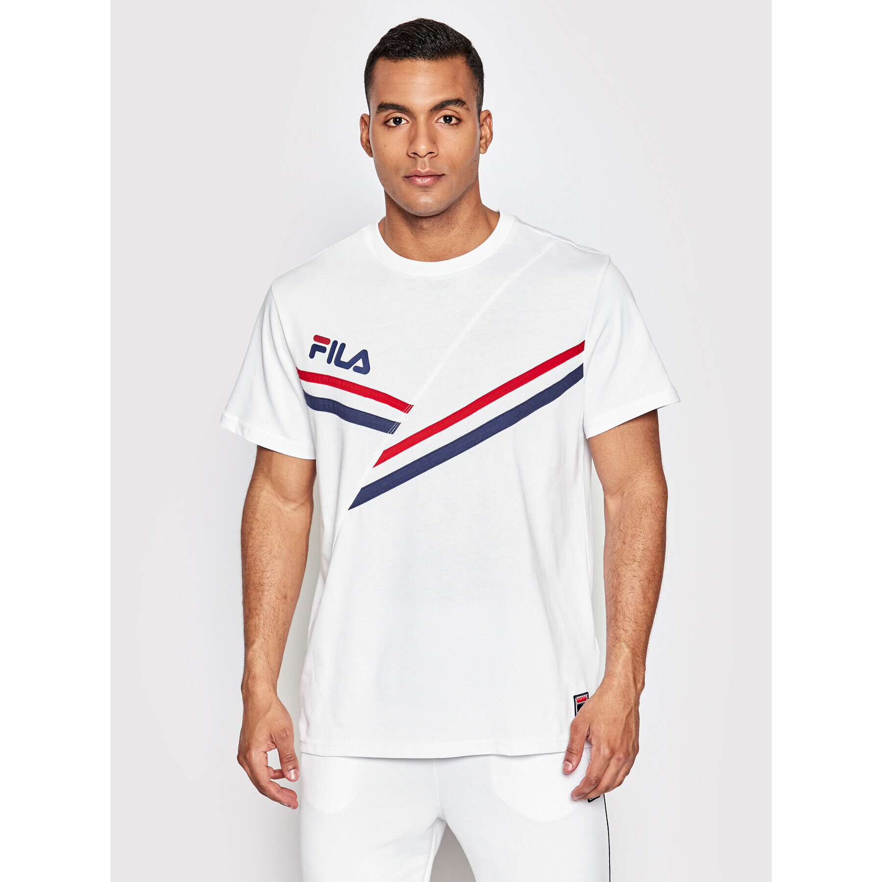 Fila Тишърт Znaim FAM0089 Бял Regular Fit - Pepit.bg