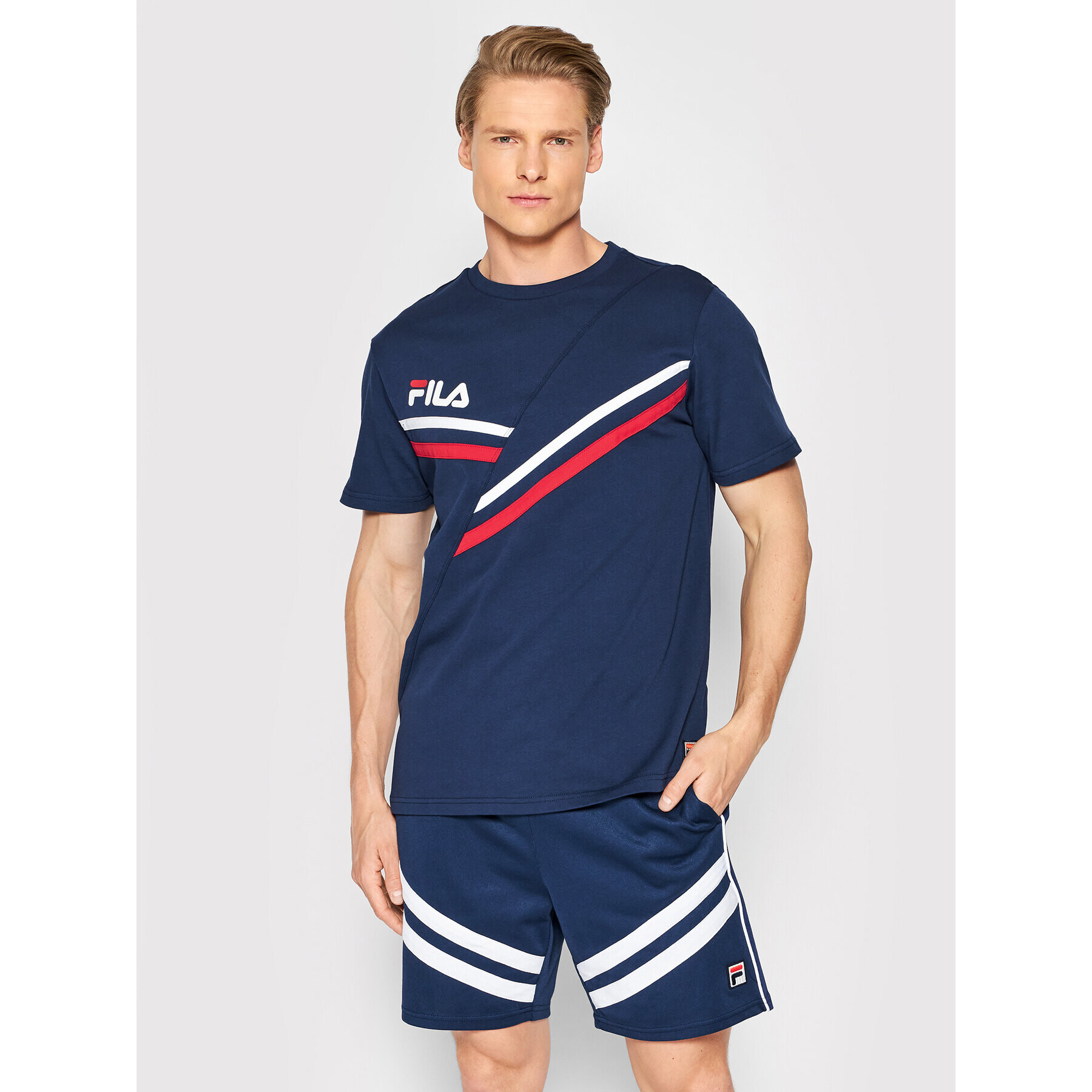 Fila Тишърт Znaim FAM0089 Тъмносин Regular Fit - Pepit.bg