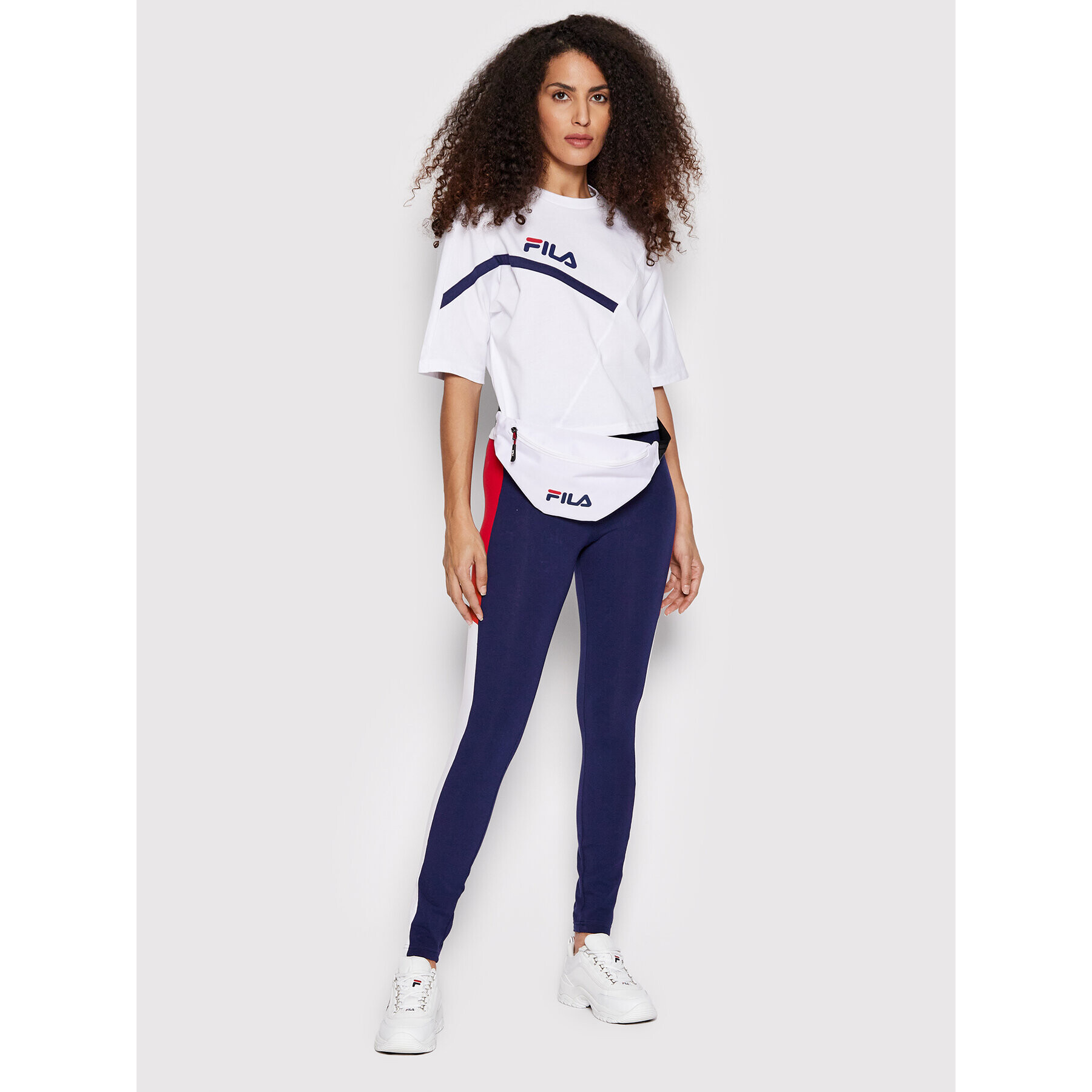 Fila Тишърт Zug FAW0156 Бял Cropped Fit - Pepit.bg