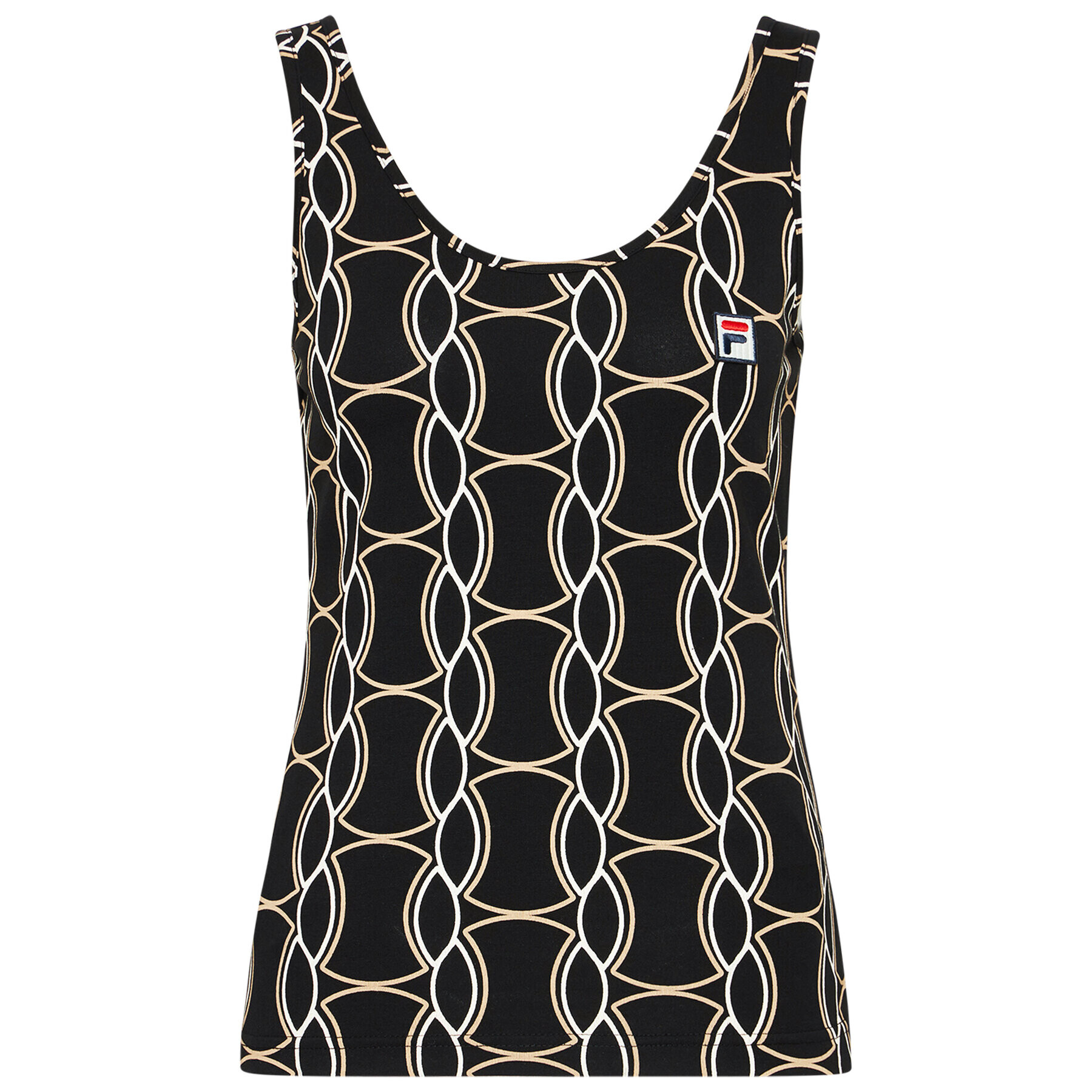Fila топ Anna Aop 688787 Черен Slim Fit - Pepit.bg