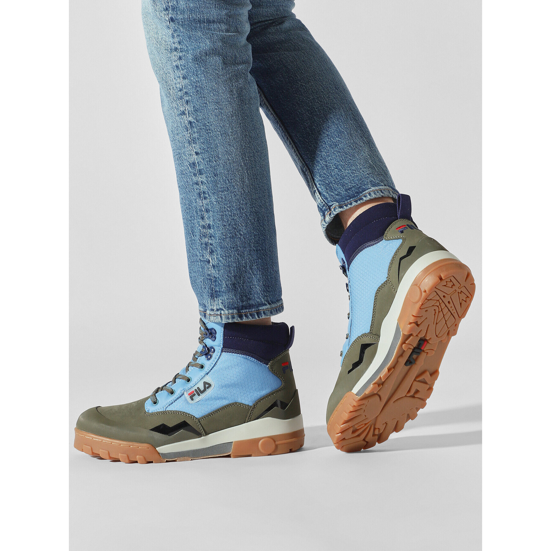 Fila Туристически oбувки Grunge II O Mid FFM0163.63032 Зелен - Pepit.bg