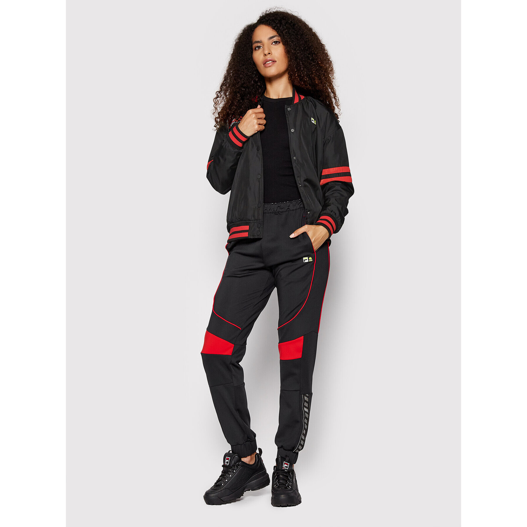 Fila Яке бомбър College FAW0291 Черен Regular Fit - Pepit.bg