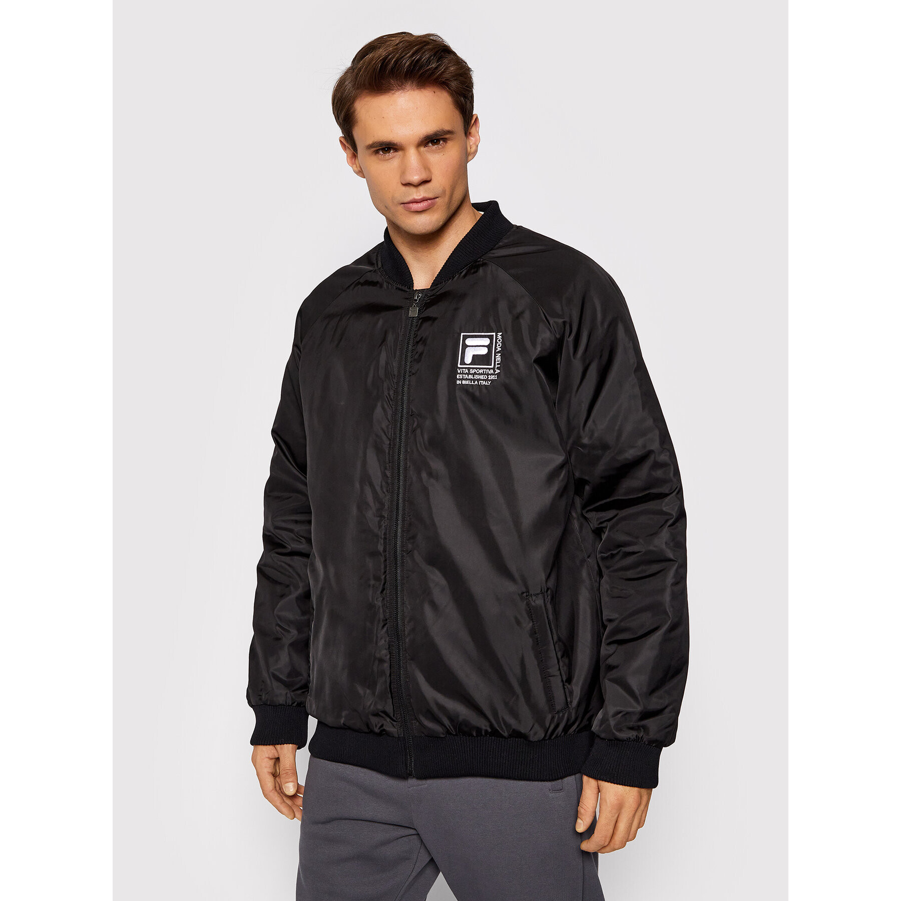 Fila Яке бомбър Raam Light 689345 Черен Regular Fit - Pepit.bg