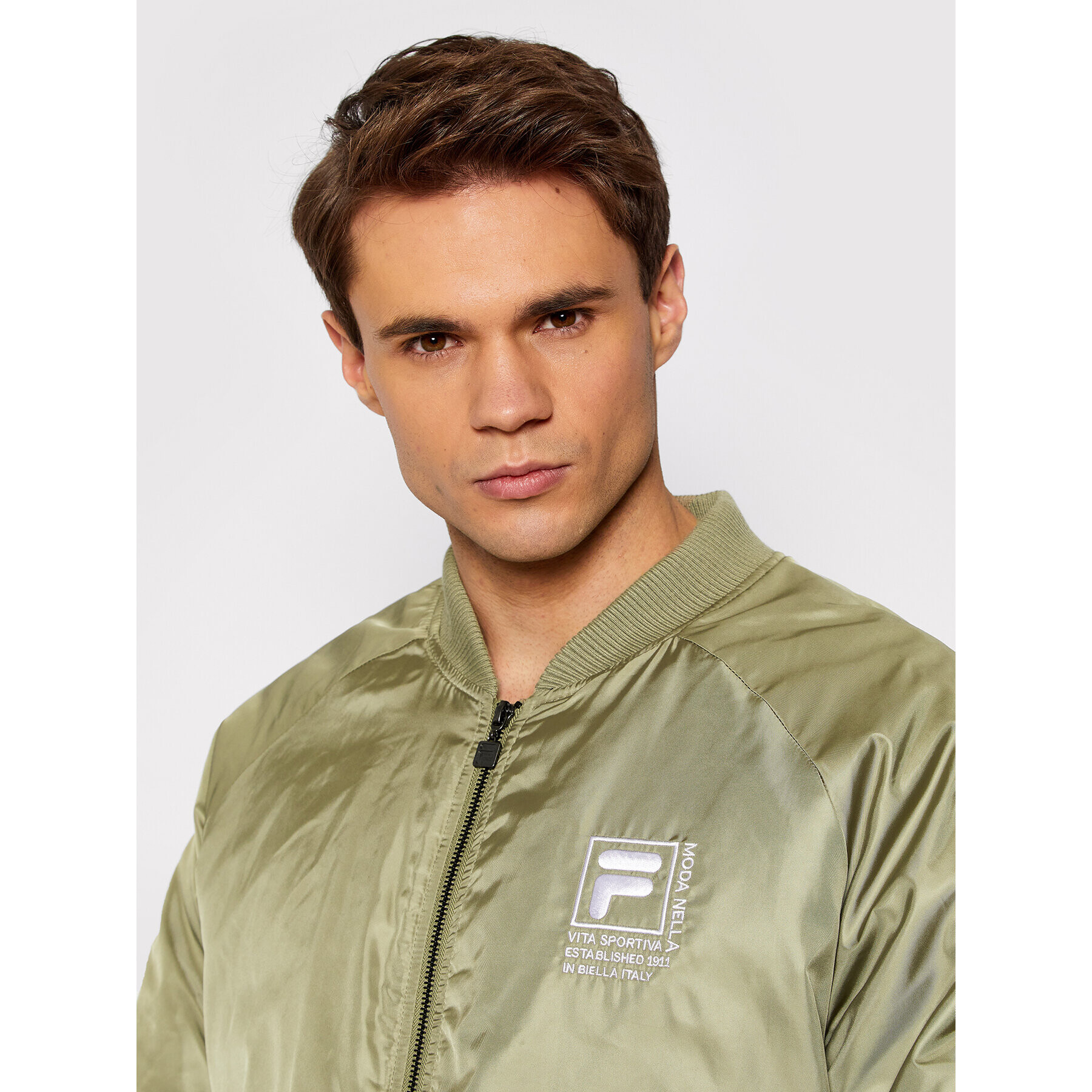 Fila Яке бомбър Raam Light 689345 Зелен Regular Fit - Pepit.bg