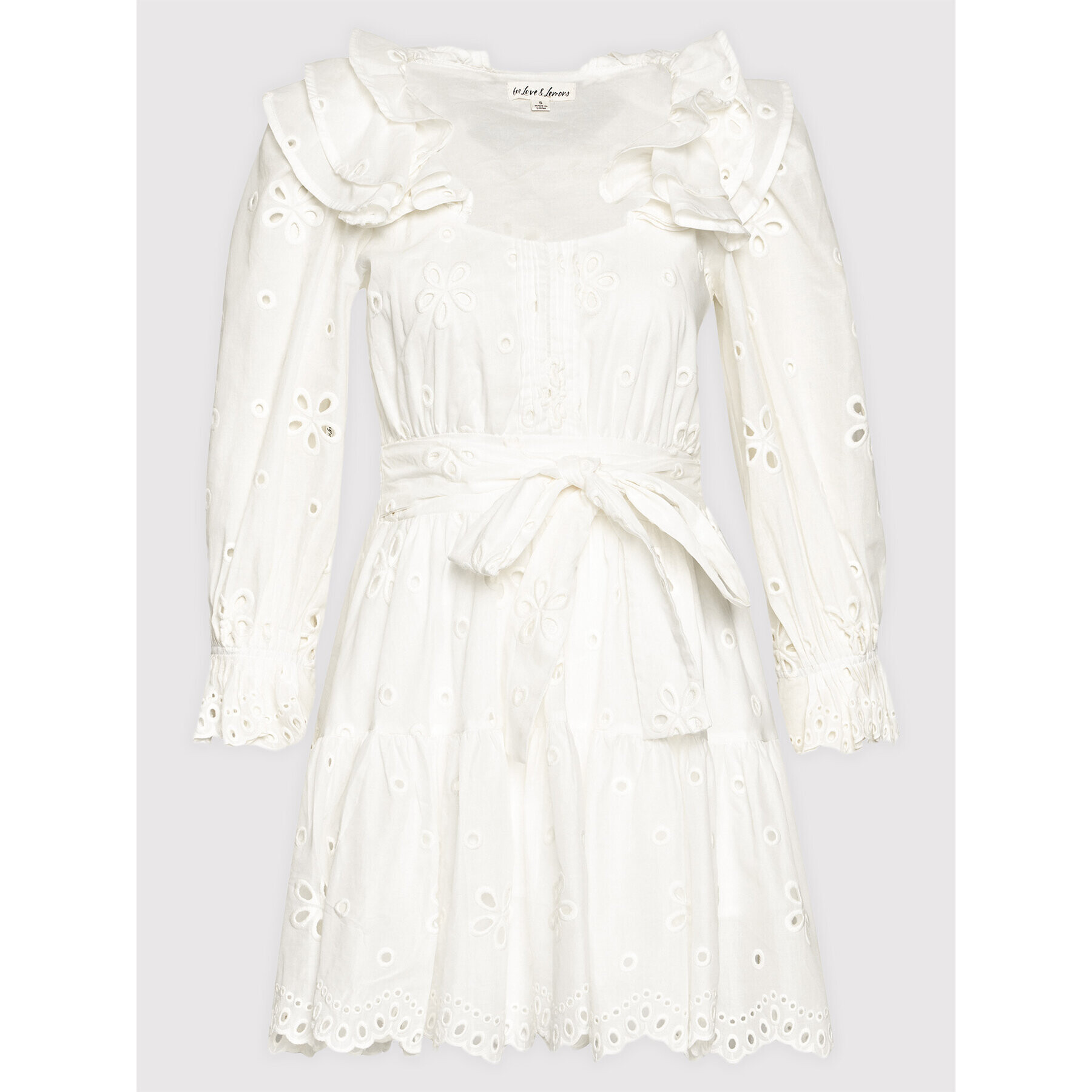 For Love & Lemons Лятна рокля Serena CD2334 Бял Regular Fit - Pepit.bg