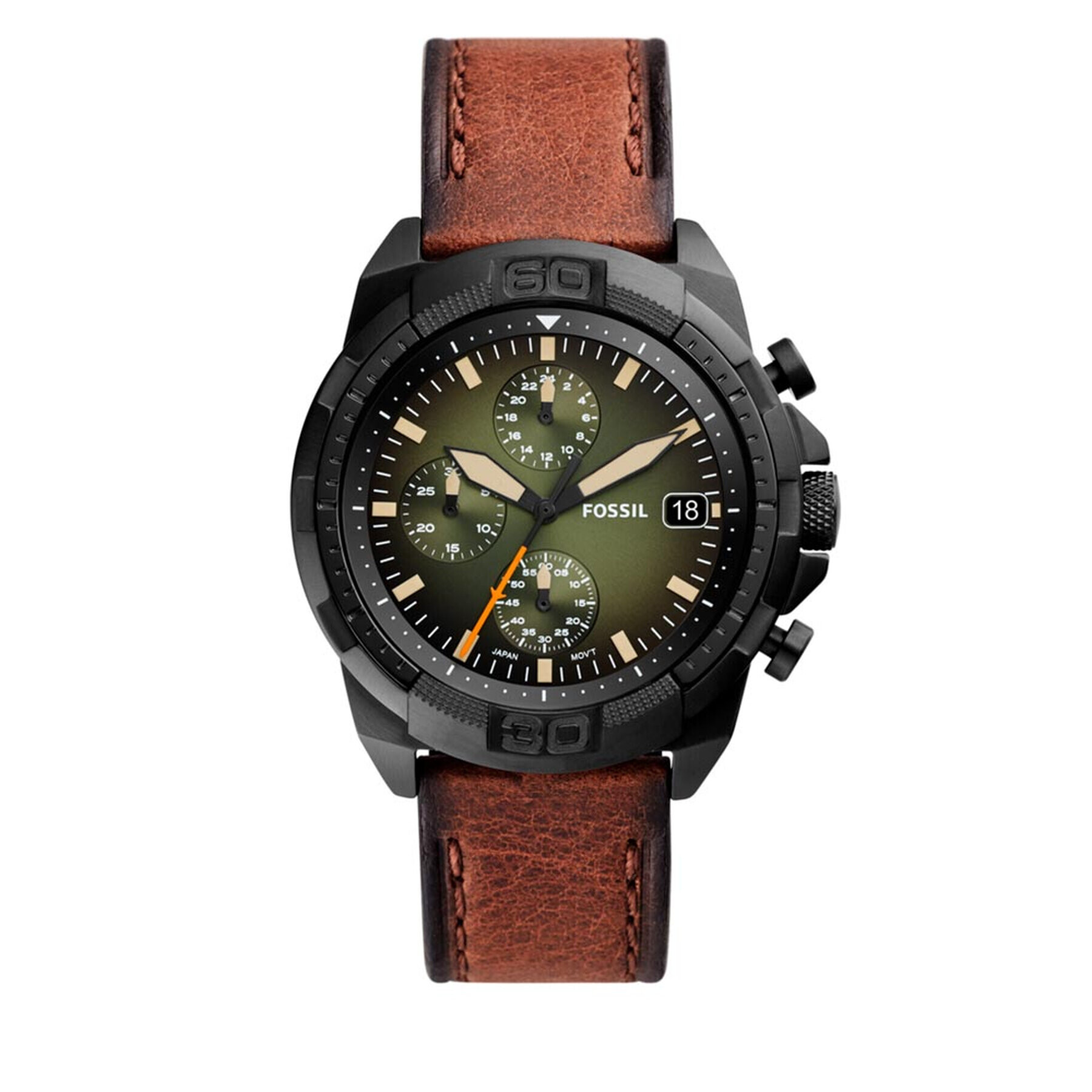 Fossil Часовник Bronson Chronograph FS5856 Кафяв - Pepit.bg
