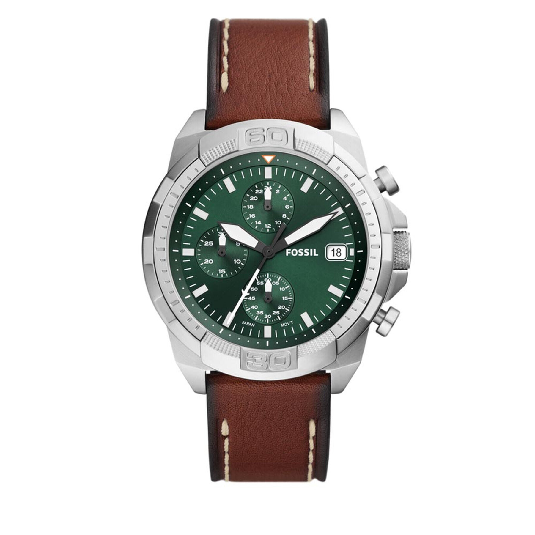 Fossil Часовник Bronson Chronograph FS5898 Кафяв - Pepit.bg