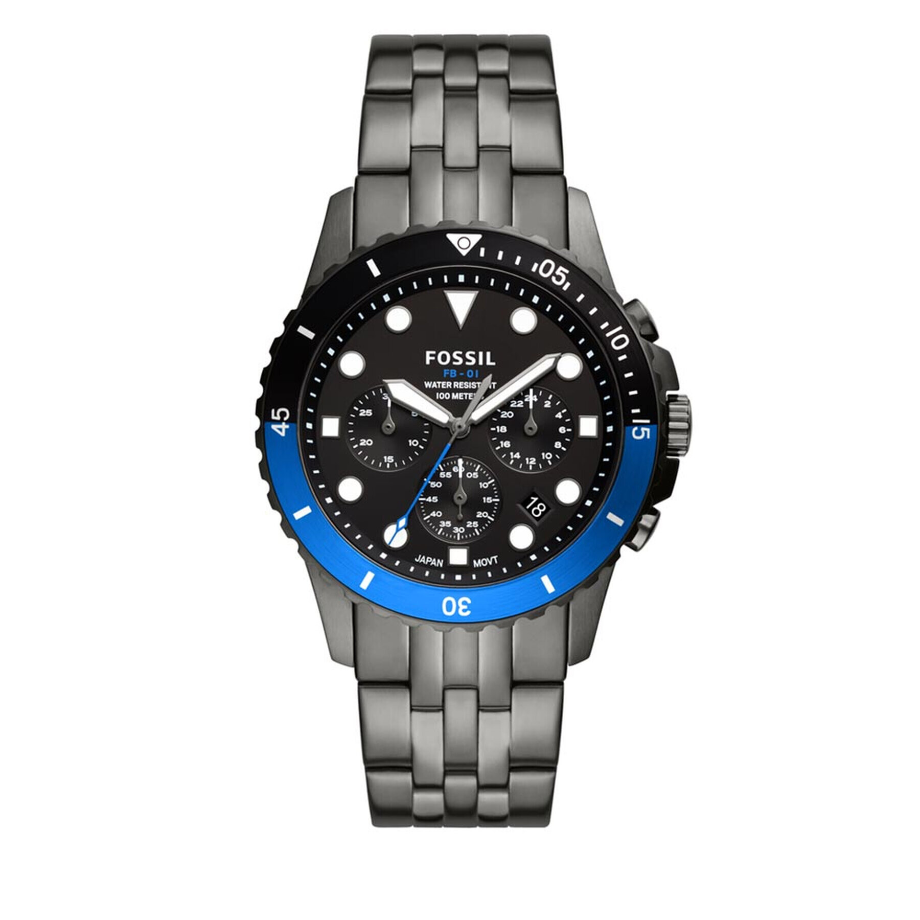 Fossil Часовник FB-01 Chronograph FS5835 Сребрист - Pepit.bg