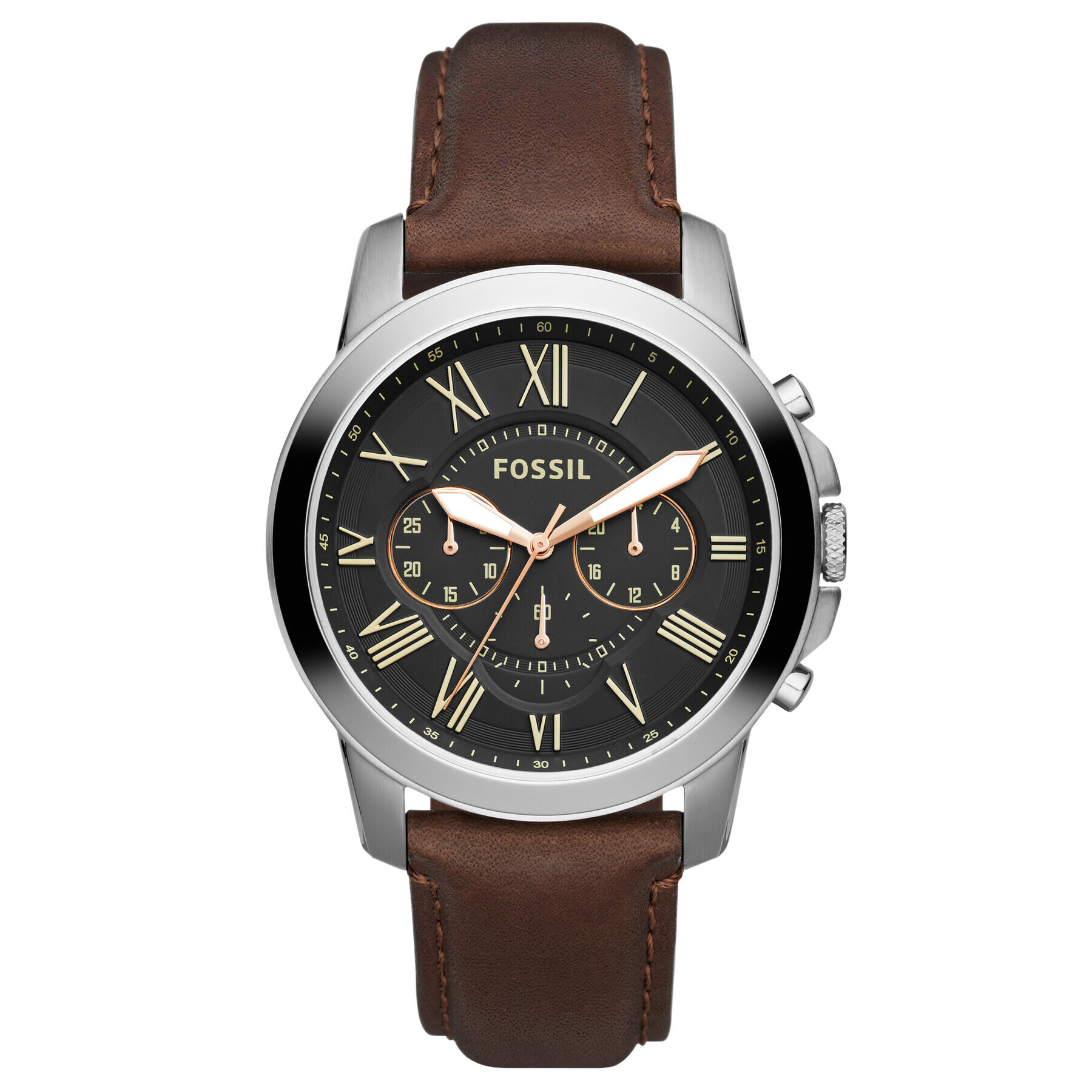 Fossil Часовник Grant FS4813 Кафяв - Pepit.bg